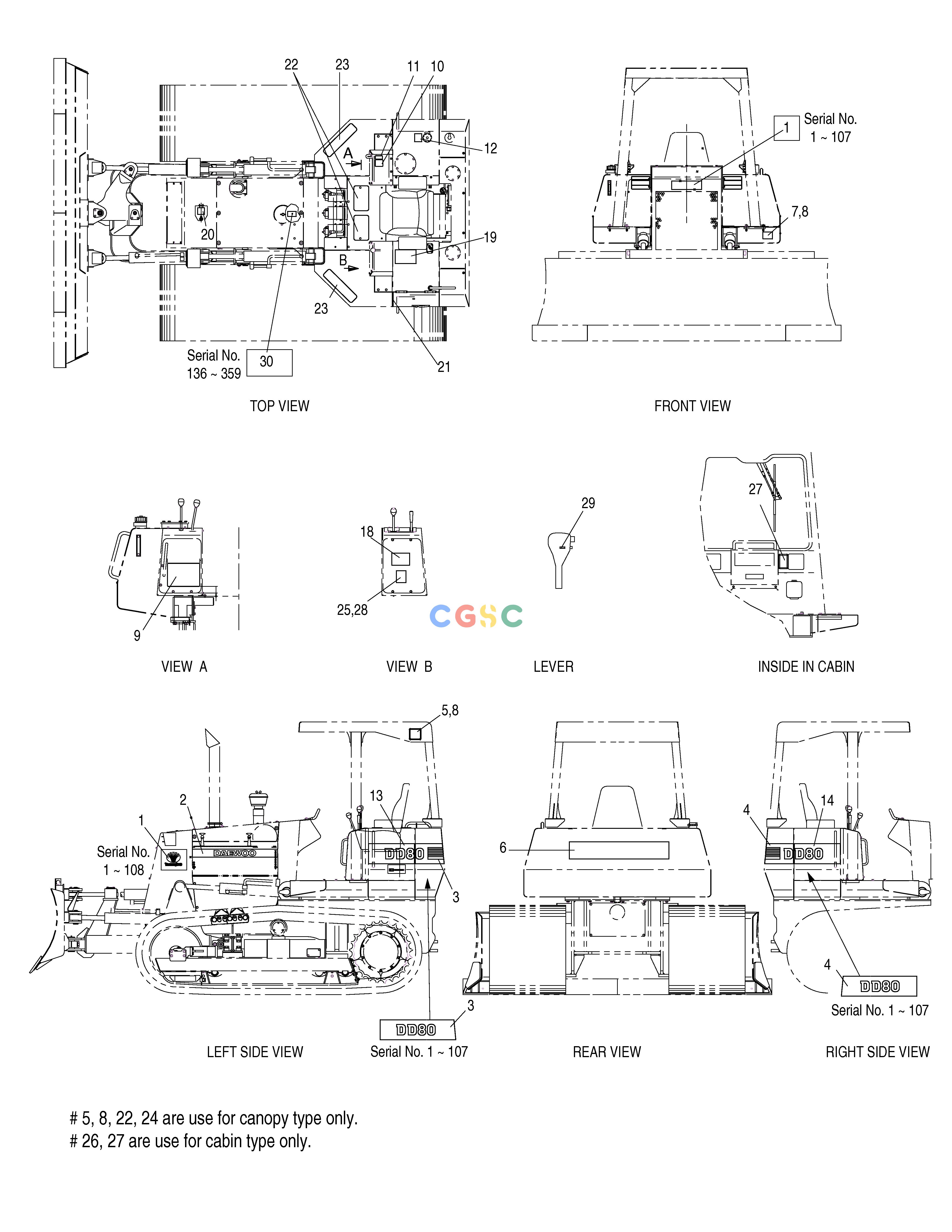 斗山零件查询NAME PLATE-ENGLISH DD80 Doosan parts catalog online