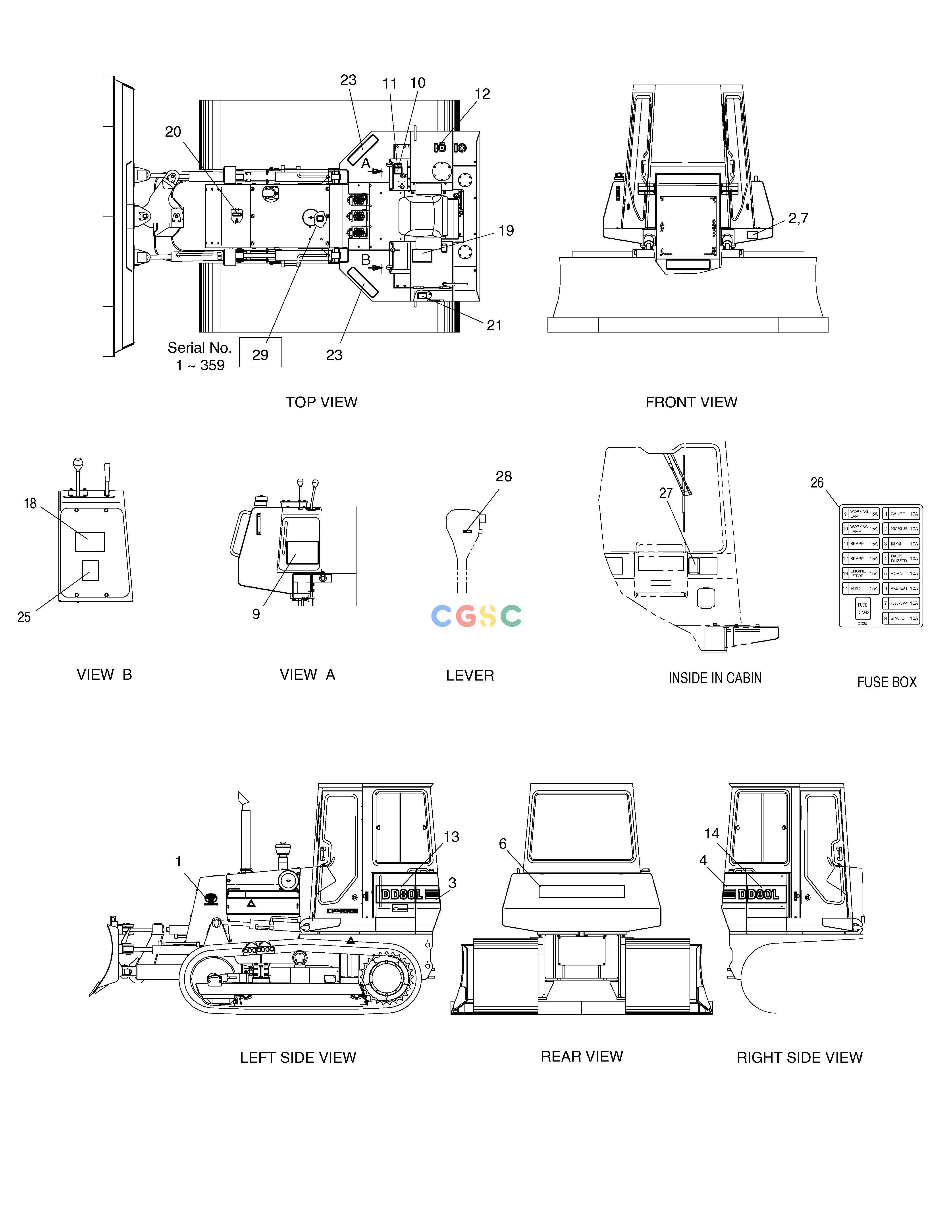 斗山零件查询NAME PLATE-ENGLISH(CABIN TYPE) DD80 Doosan parts catalog online