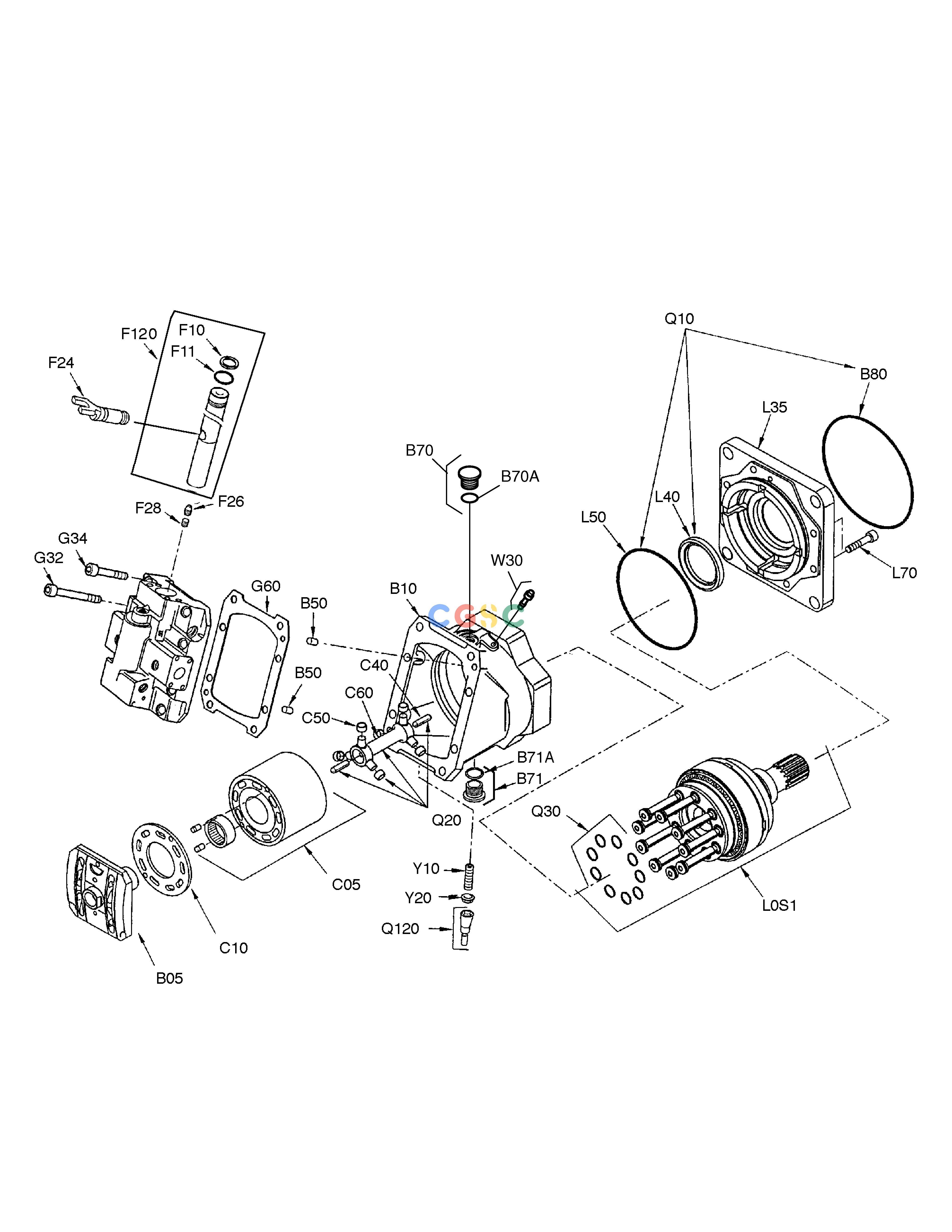 斗山零件查询TRAVEL MOTOR(BODY) DD80 Doosan parts catalog online
