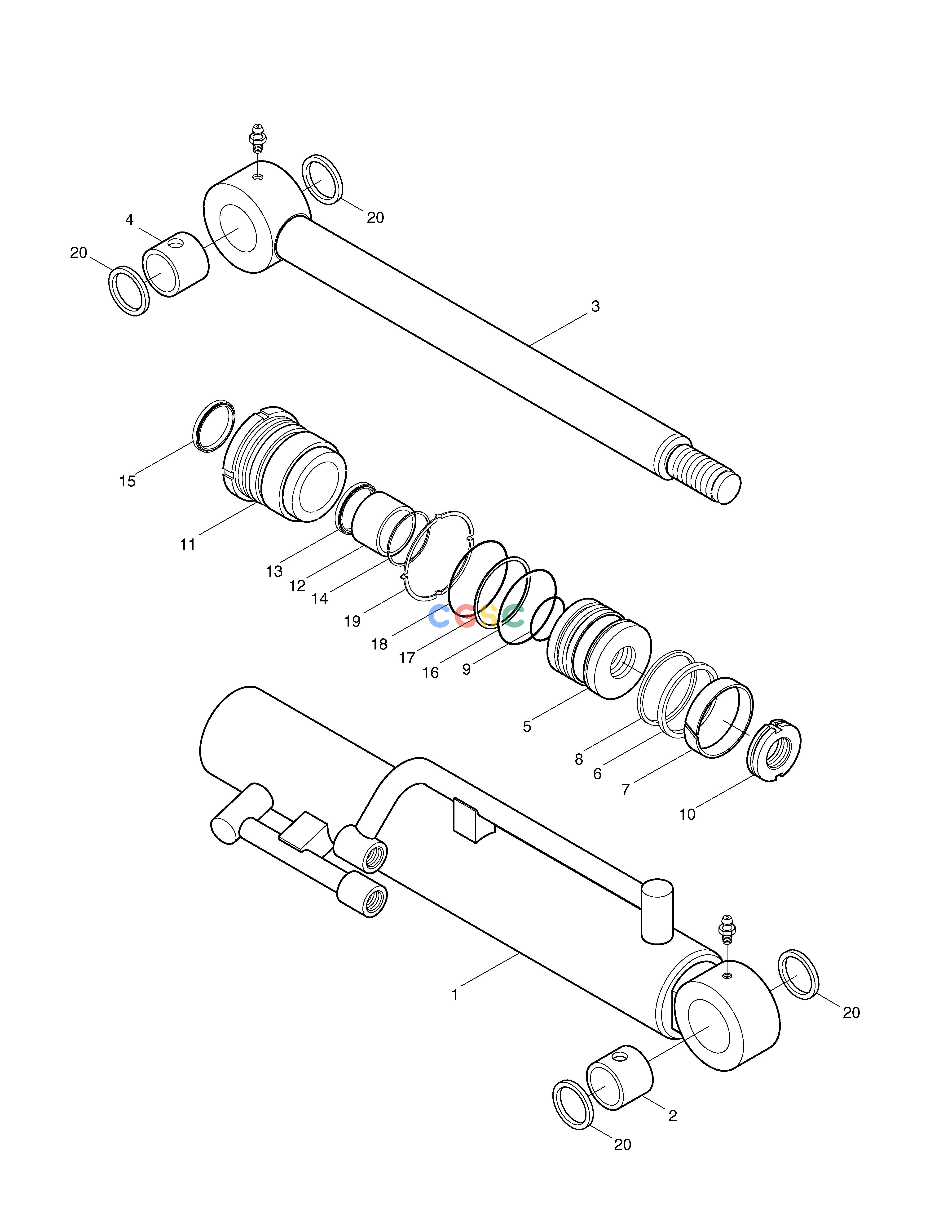 斗山零件查询BLADE CYLINDER(L.H) DD80 Doosan parts catalog online
