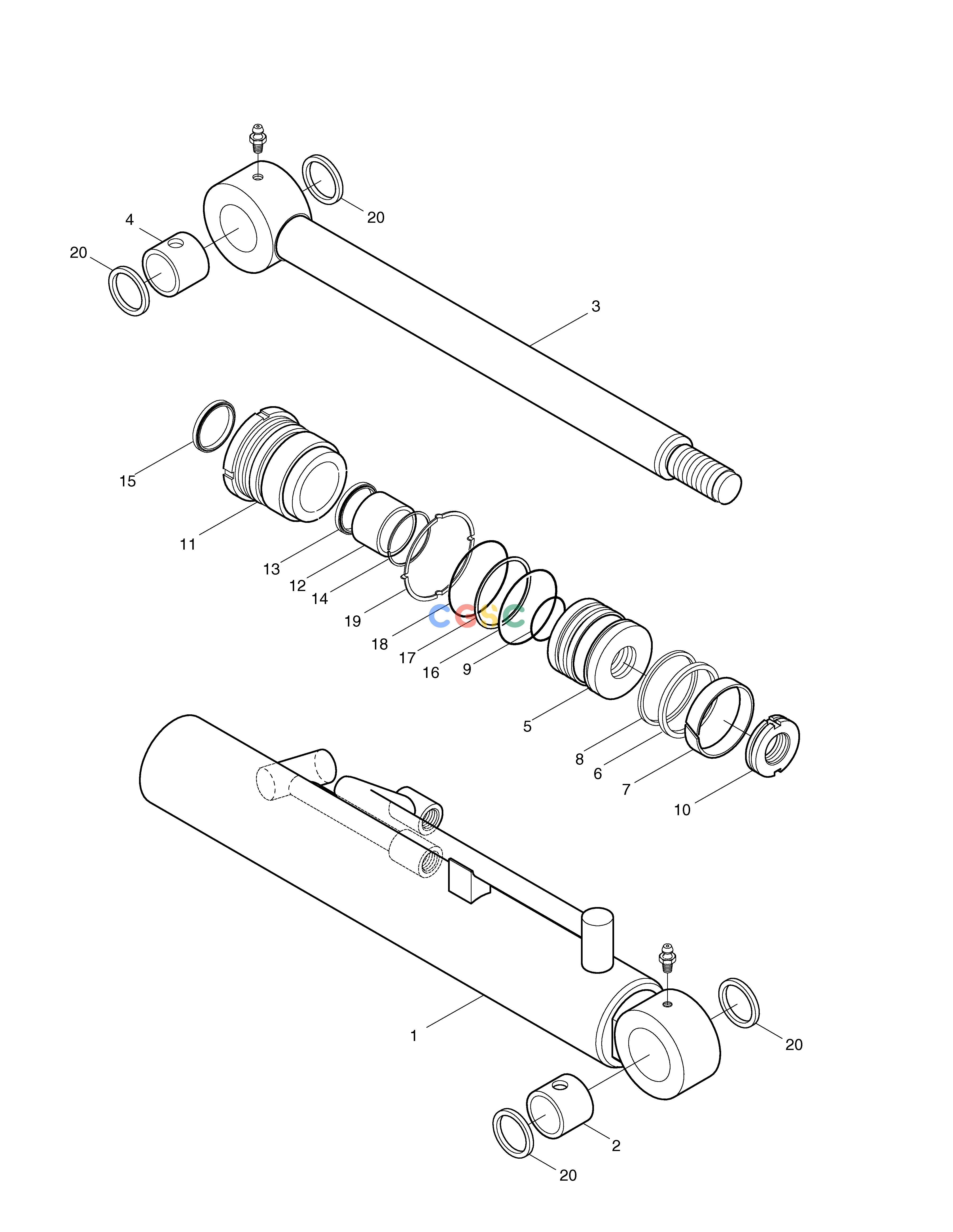 斗山零件查询BLADE CYLINDER(R.H) DD80 Doosan parts catalog online