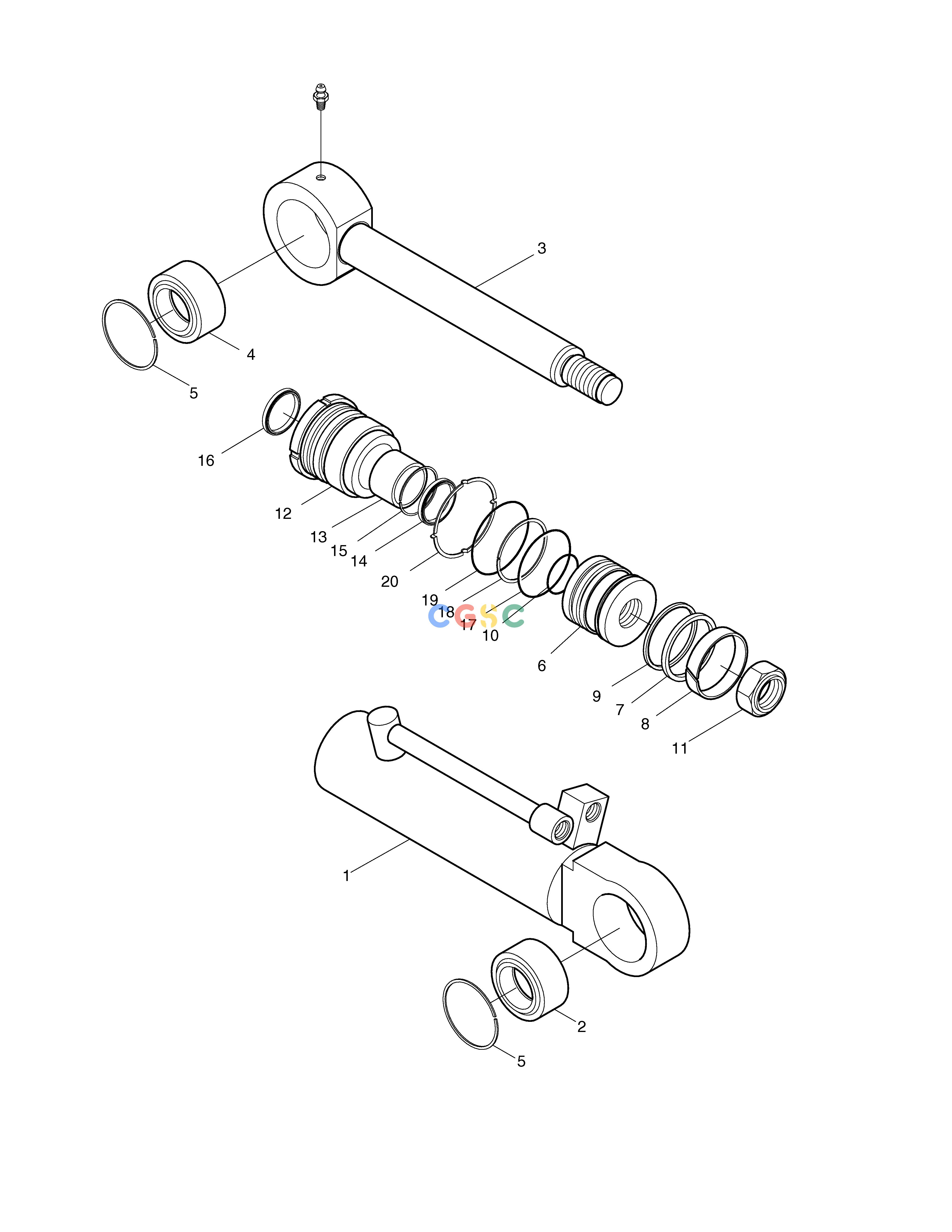 斗山零件查询TILT CYLINDER DD80 Doosan parts catalog online