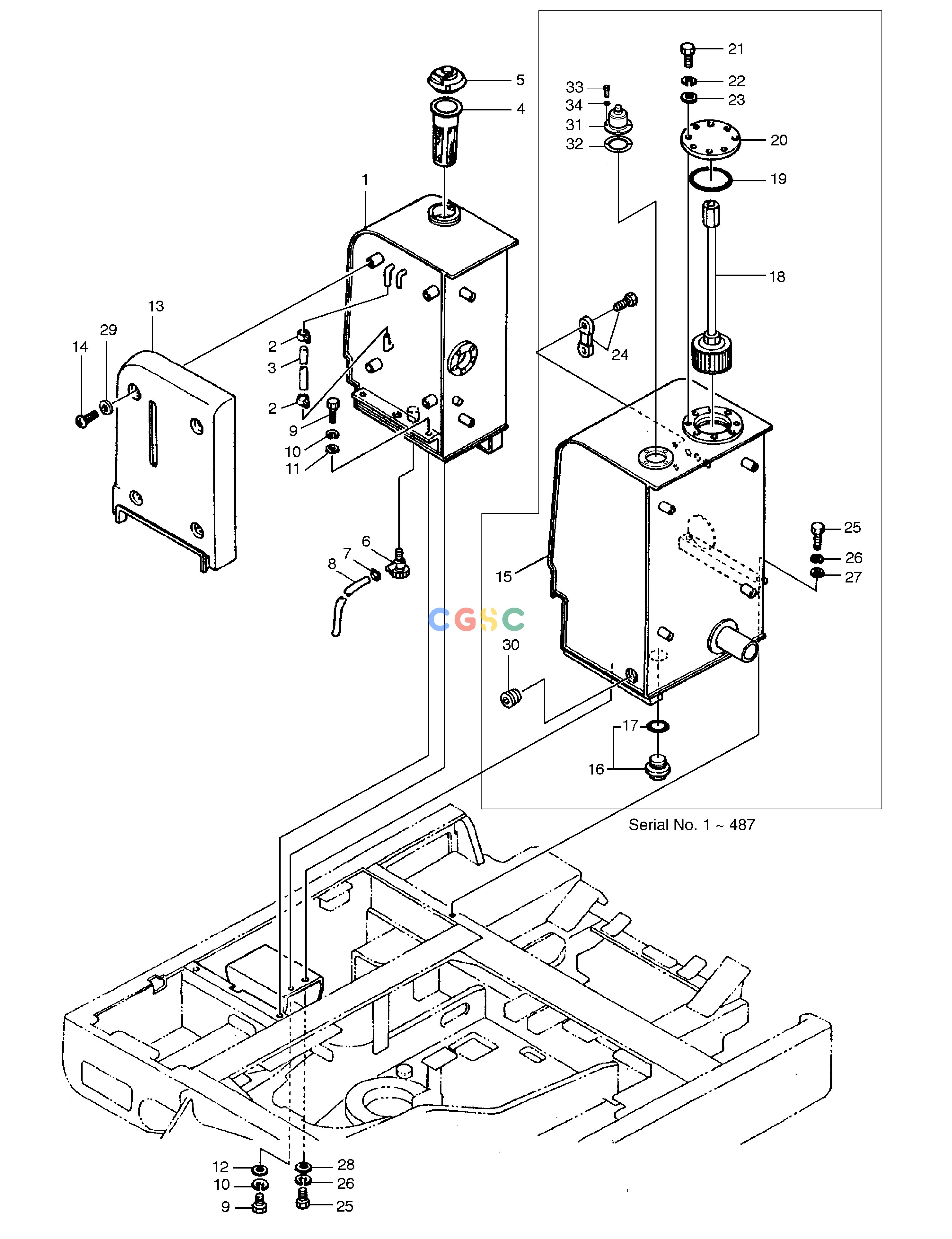 斗山零件查询FUEL TANK SOLAR 030 Doosan parts catalog online