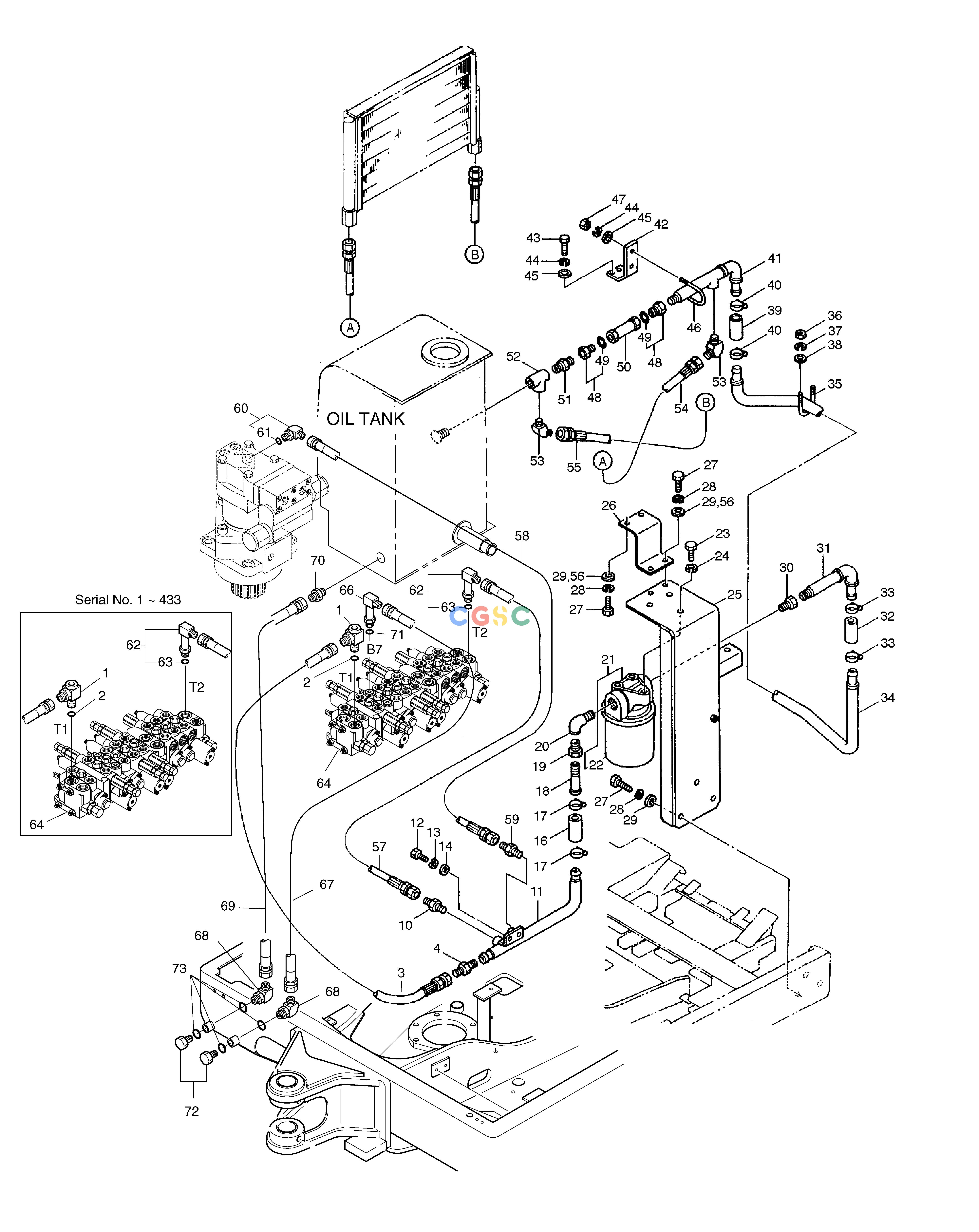 斗山零件查询HYDRAULIC PIPING(2) SOLAR 030 Doosan parts catalog online