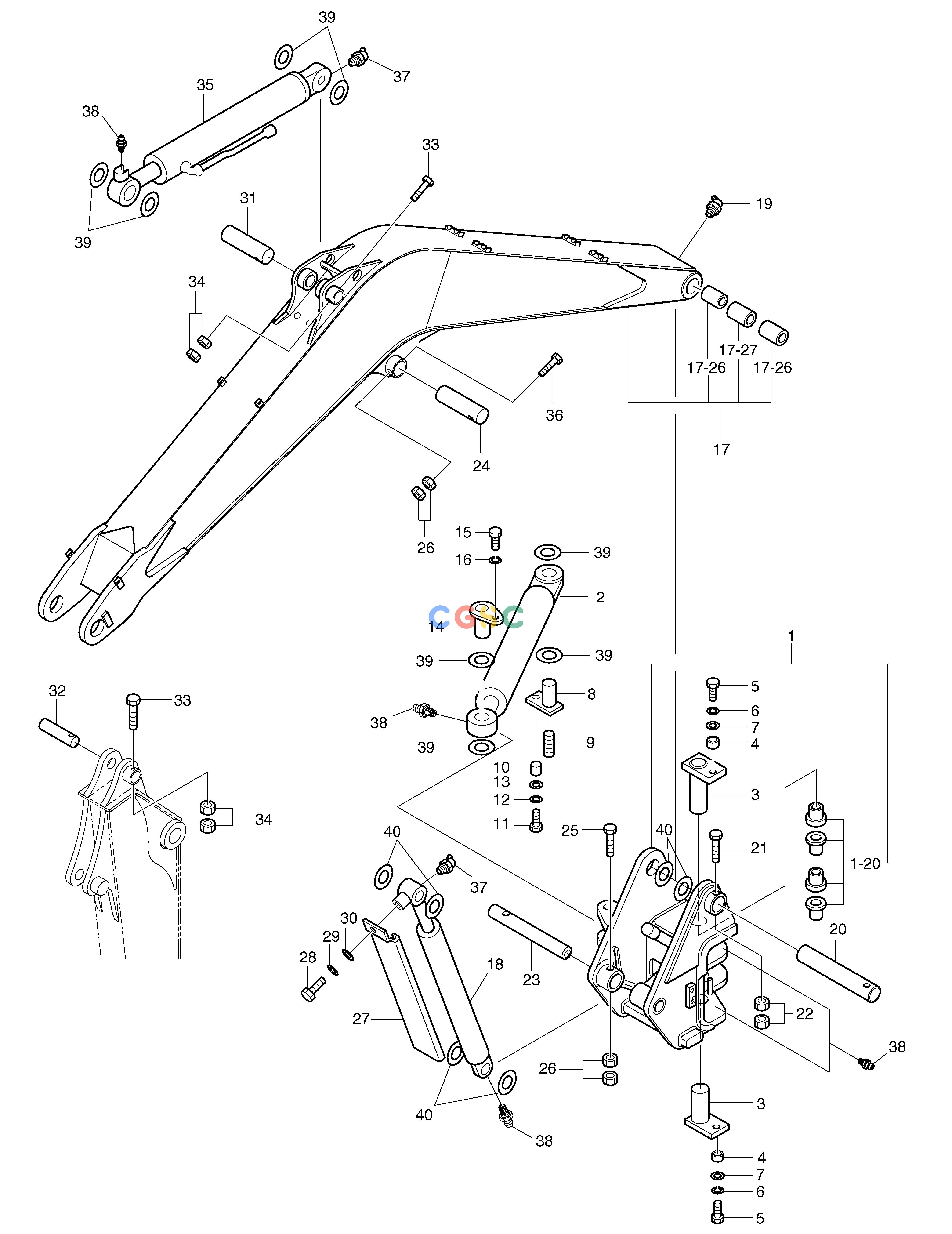 斗山零件查询FRONT(1)-BOOM SOLAR 030 Doosan parts catalog online