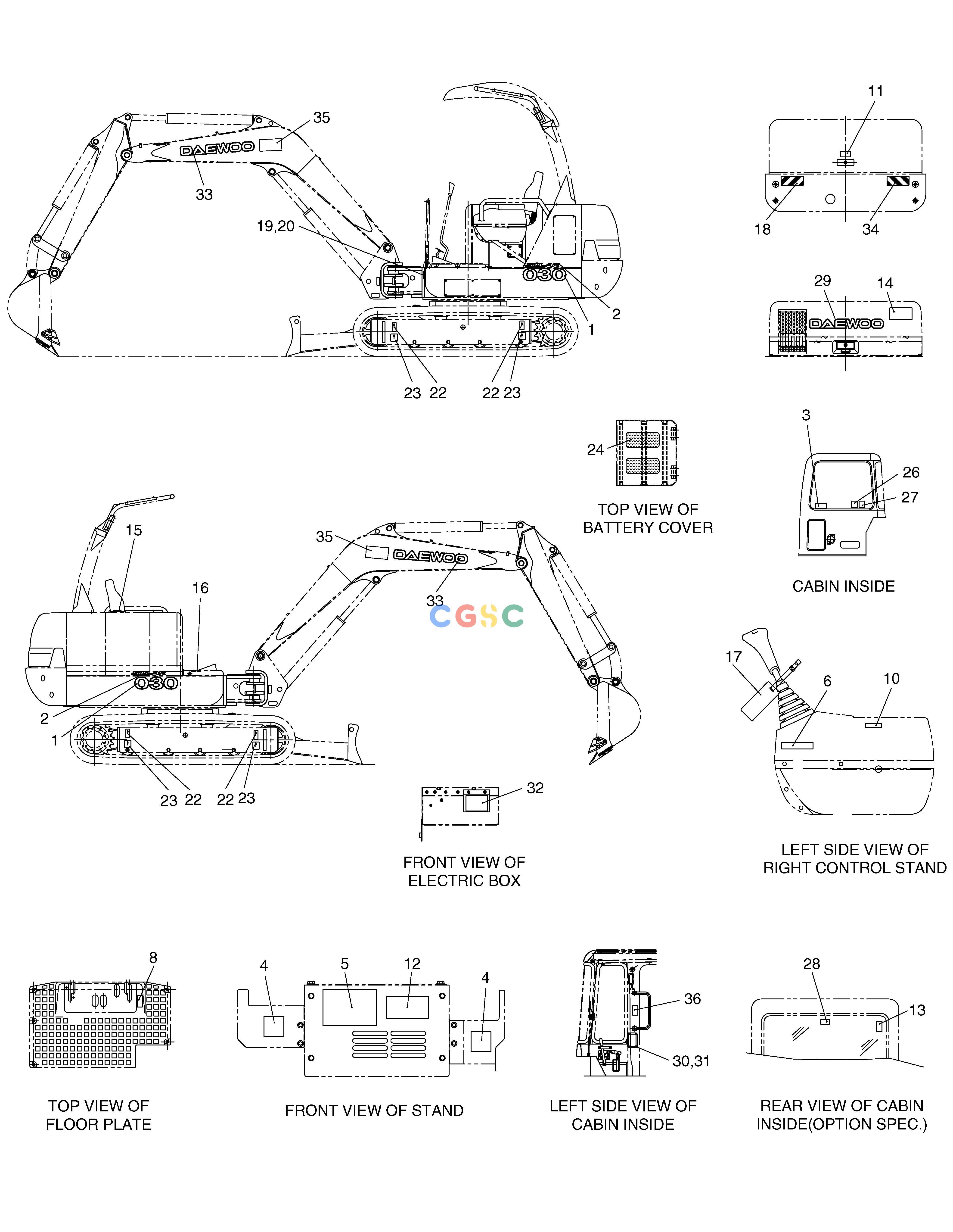 斗山零件查询NAME PLATE-EUROPE SOLAR 030 Doosan parts catalog online
