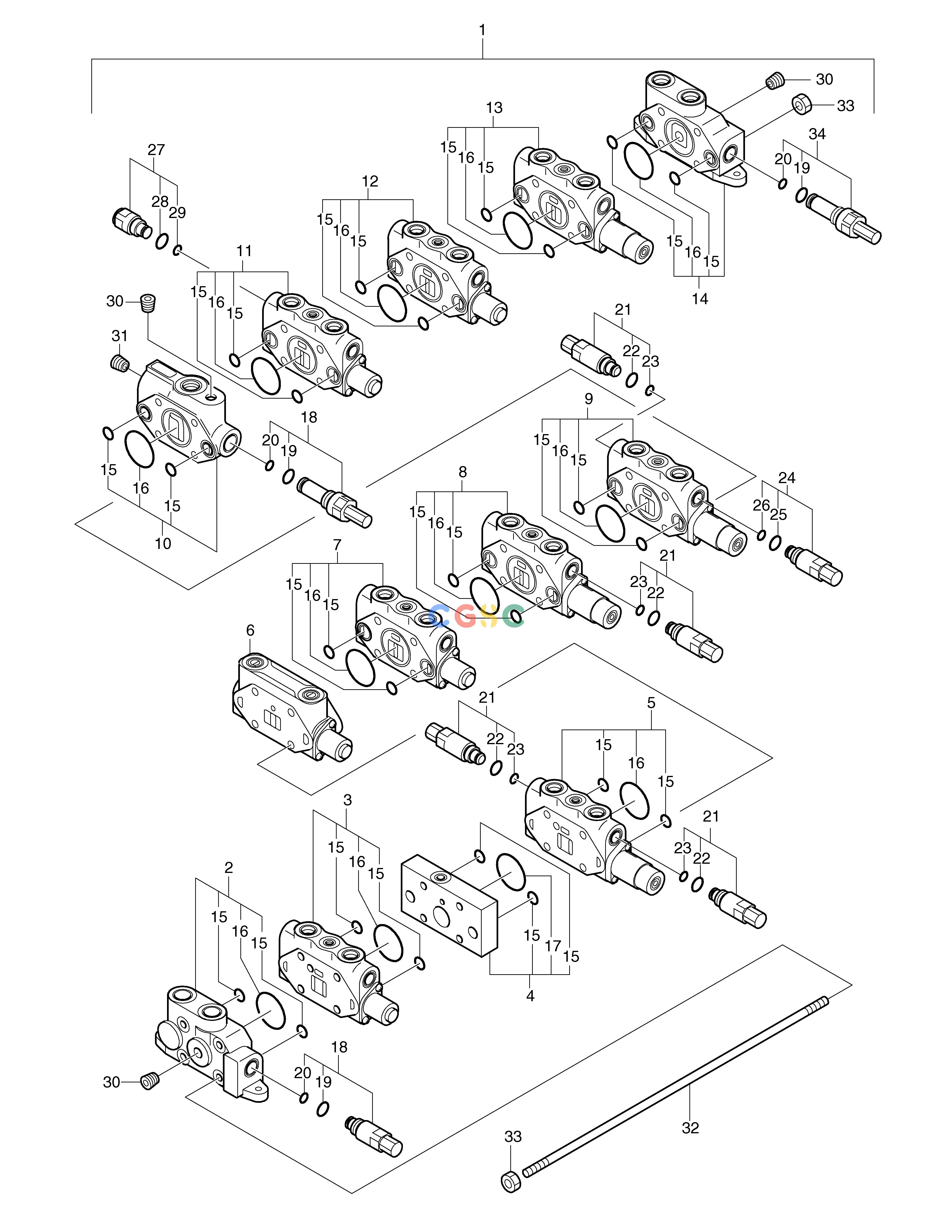 斗山零件查询CONTROL VALVE(1) SOLAR 030 Doosan parts catalog online