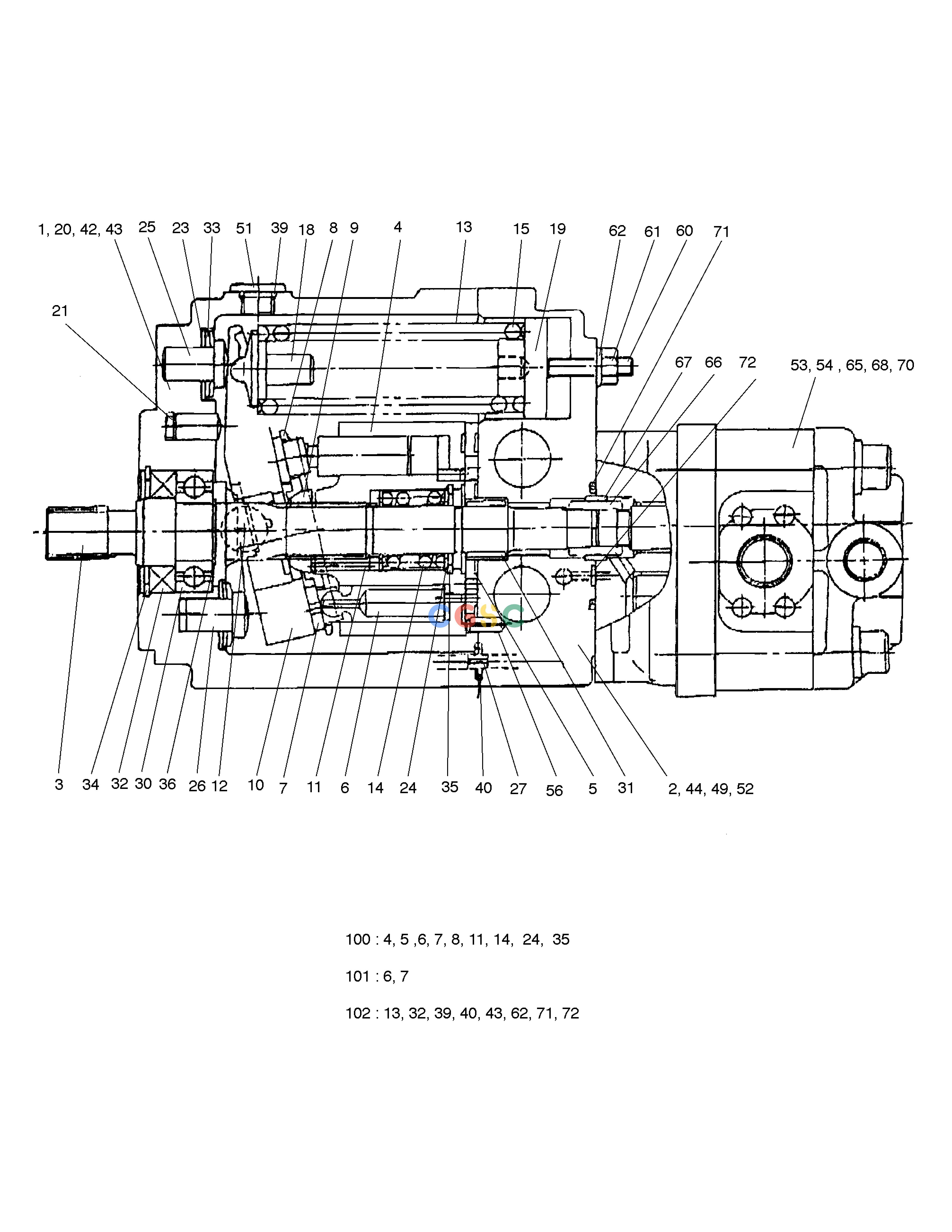 斗山零件查询MAIN PUMP SOLAR 030 Doosan parts catalog online