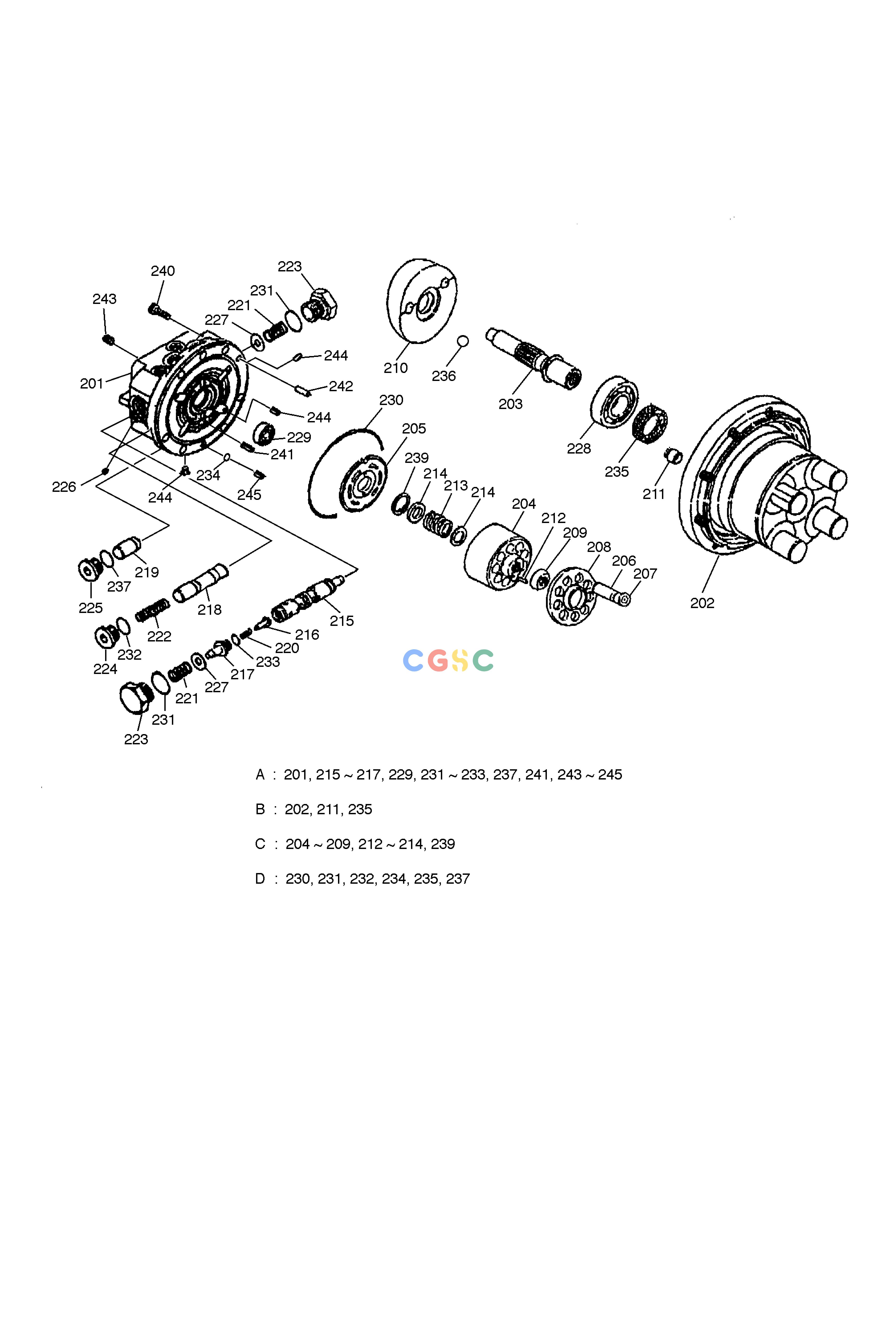 斗山零件查询TRAVEL MOTOR SOLAR 030 Doosan parts catalog online