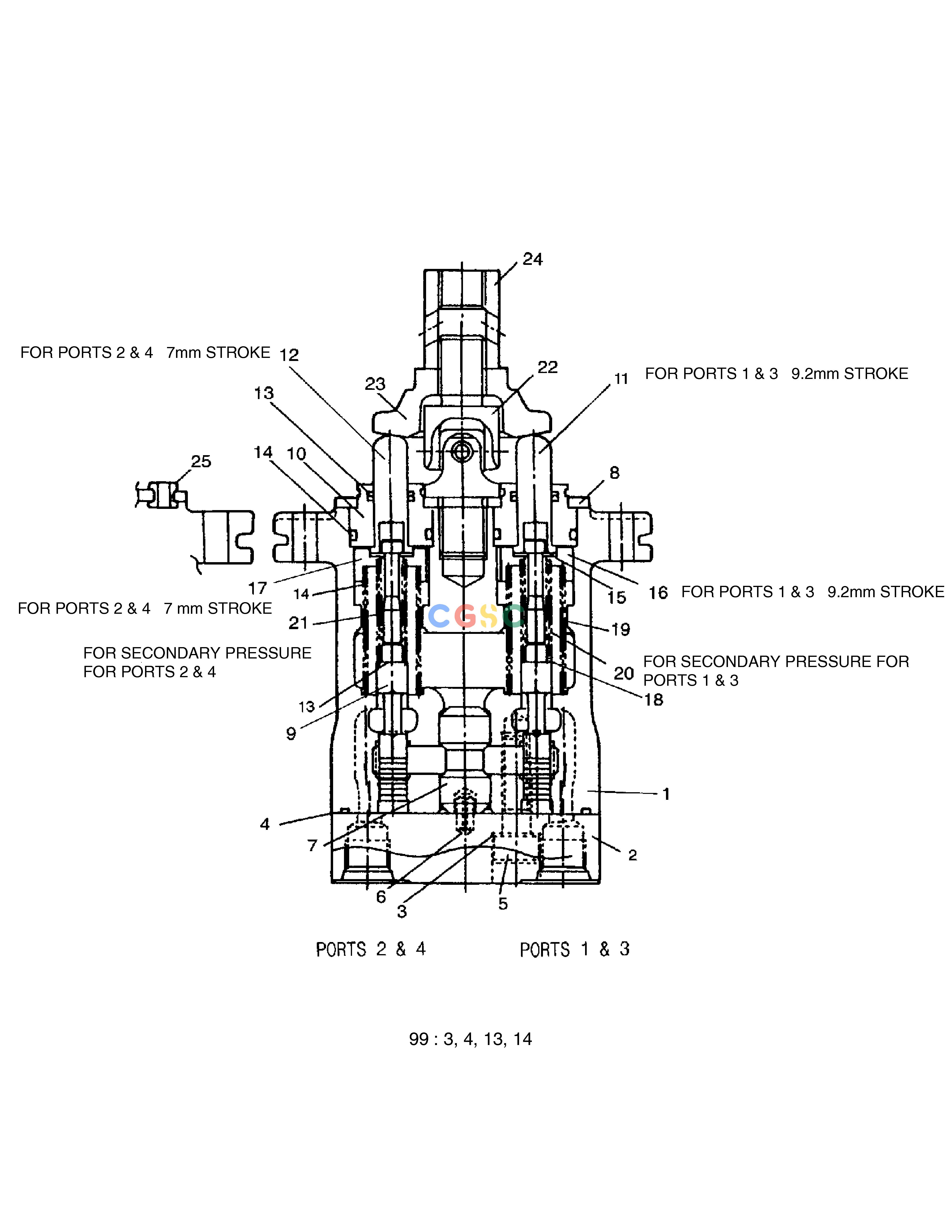 斗山零件查询JOYSTICK VALVE ASS'Y SOLAR 030 Doosan parts catalog online