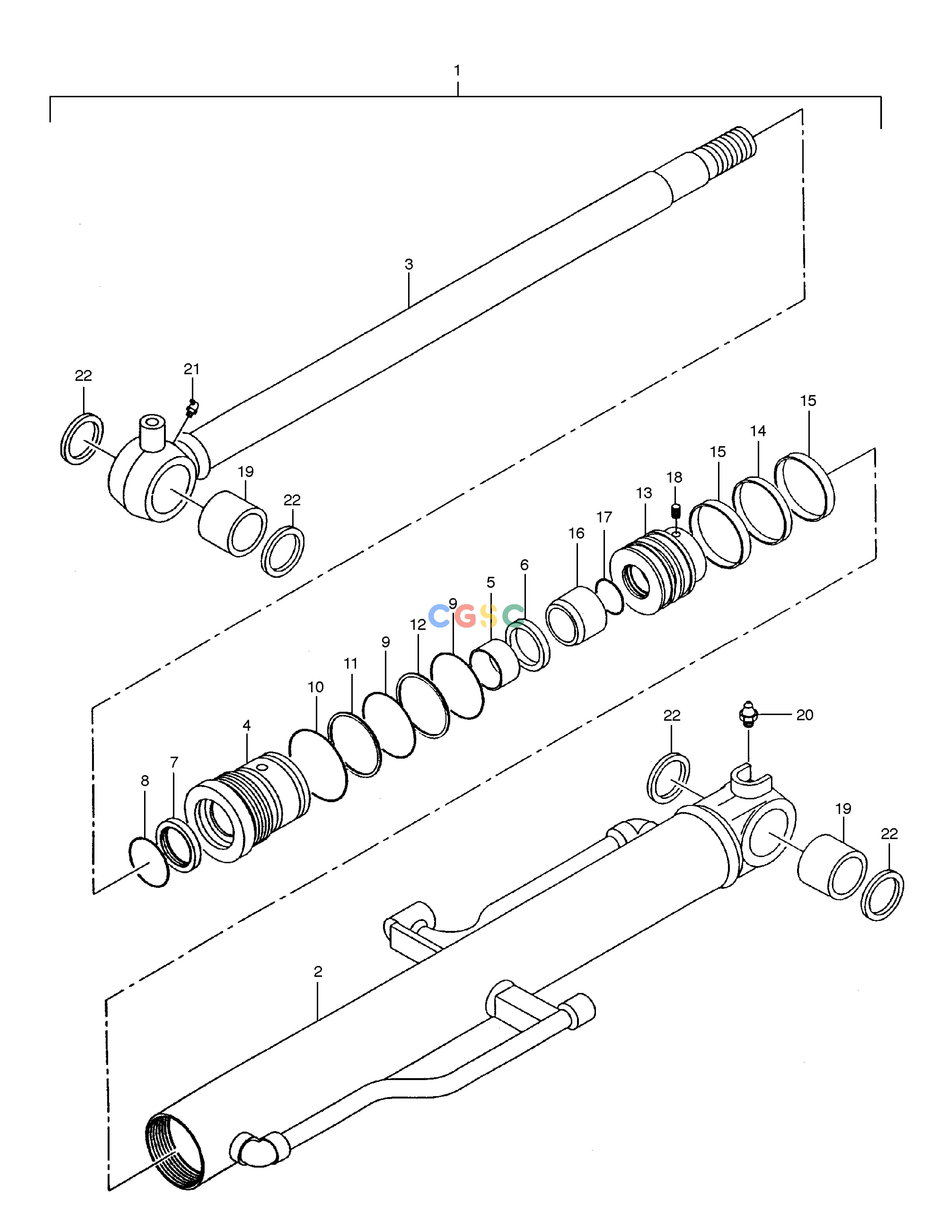 斗山零件查询BOOM CYLINDER SOLAR 030 Doosan parts catalog online