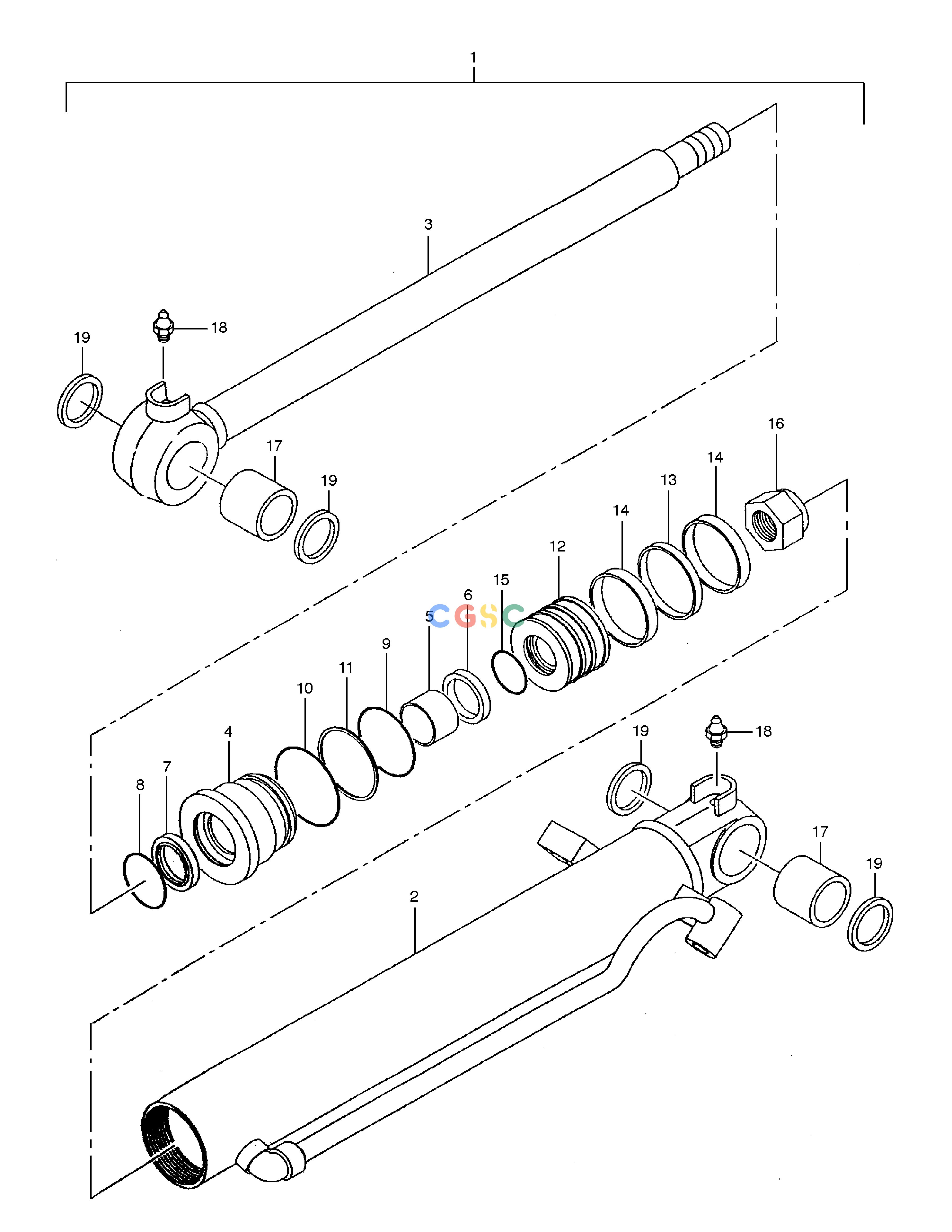 斗山零件查询BUCKET CYLINDER SOLAR 030 Doosan parts catalog online
