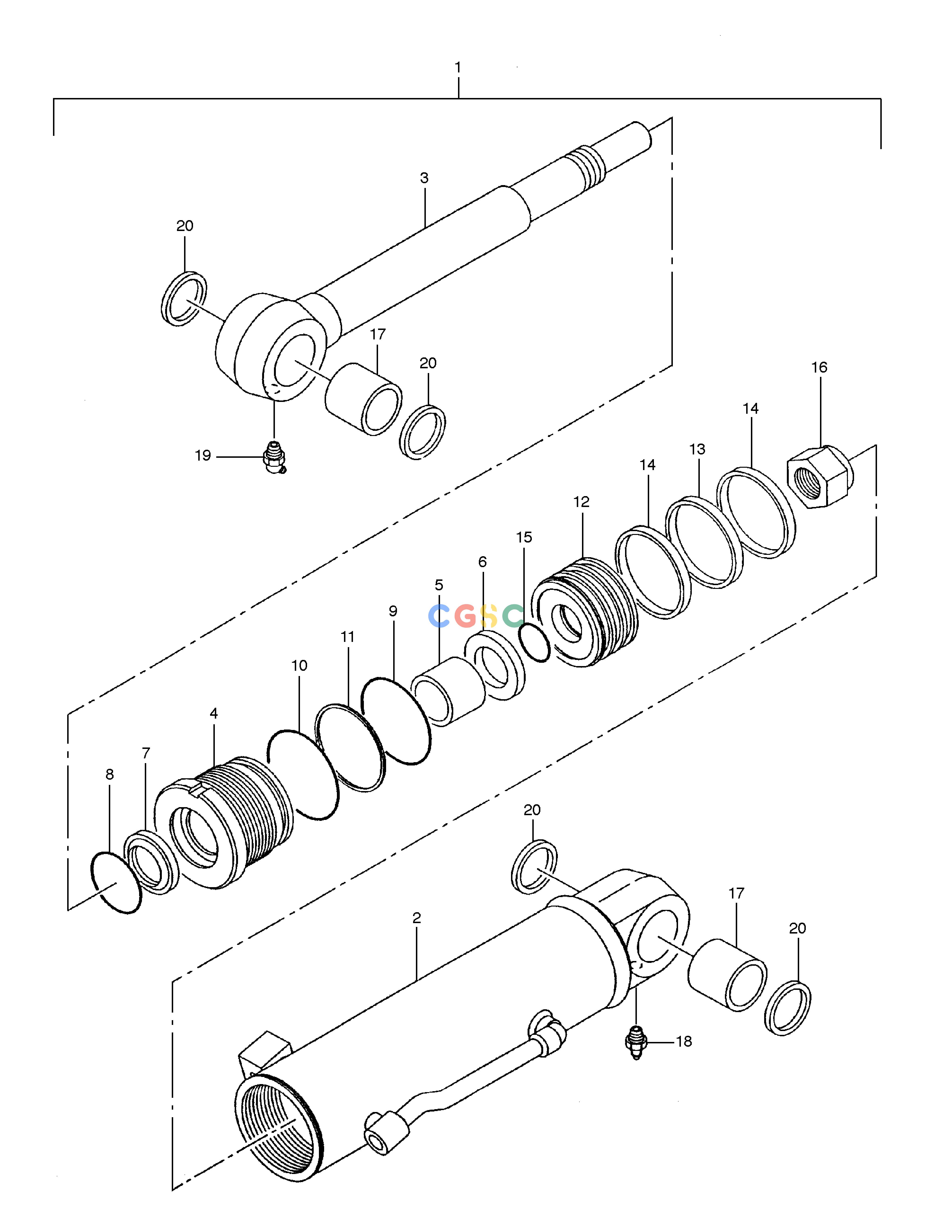 斗山零件查询DOZER CYLINDER SOLAR 030 Doosan parts catalog online