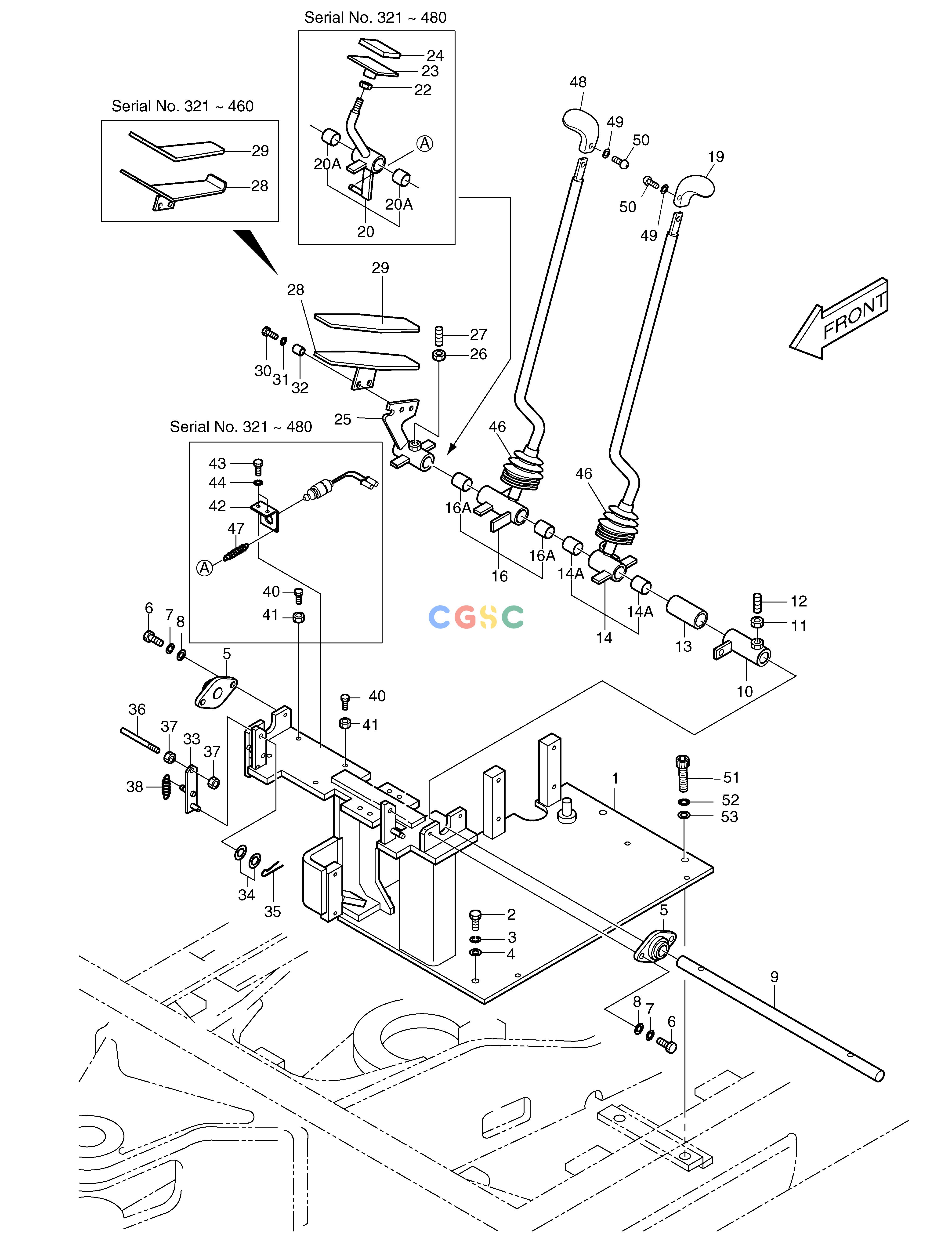 斗山零件查询CONTROL LEVER(1) SOLAR 035 Doosan parts catalog online