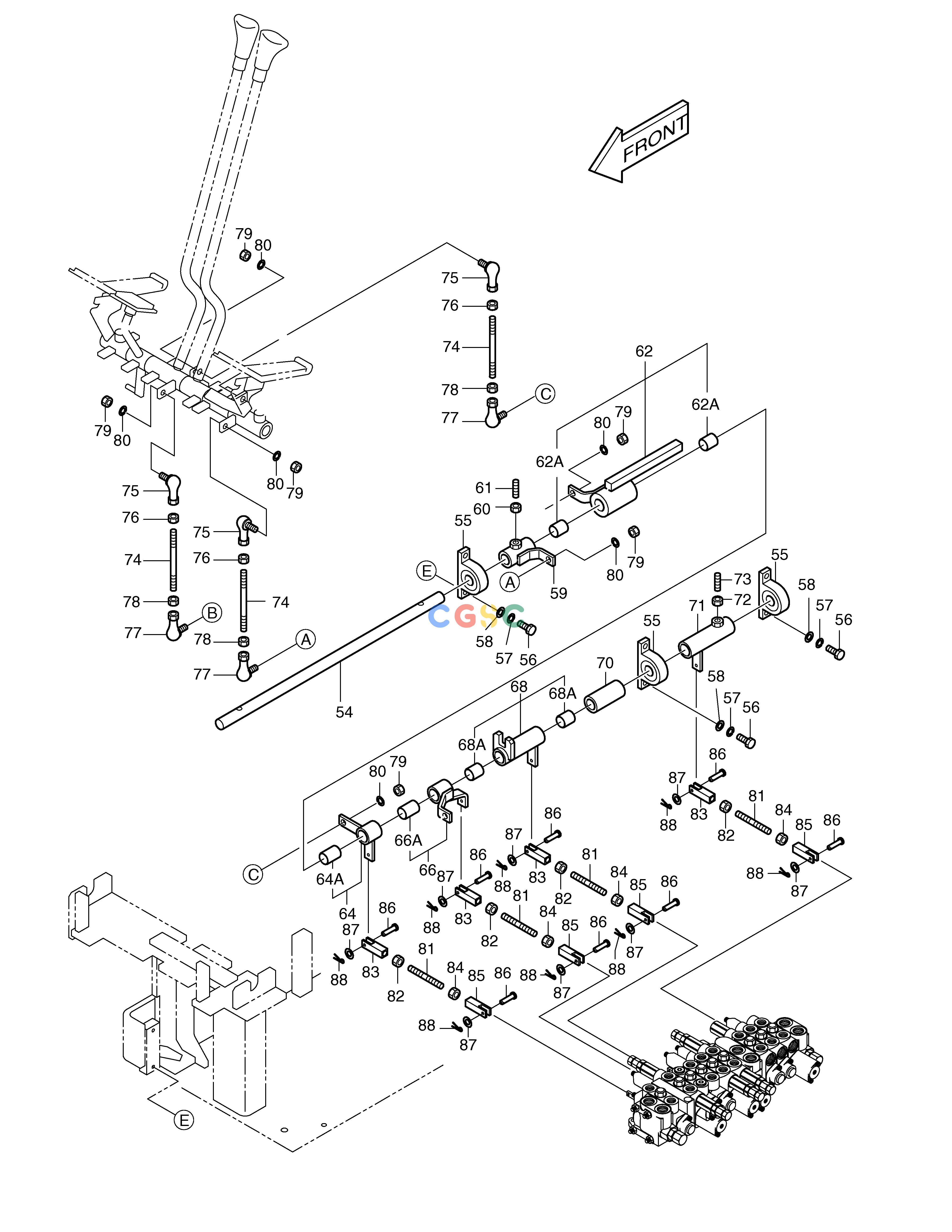 斗山零件查询CONTROL LEVER(2) SOLAR 035 Doosan parts catalog online