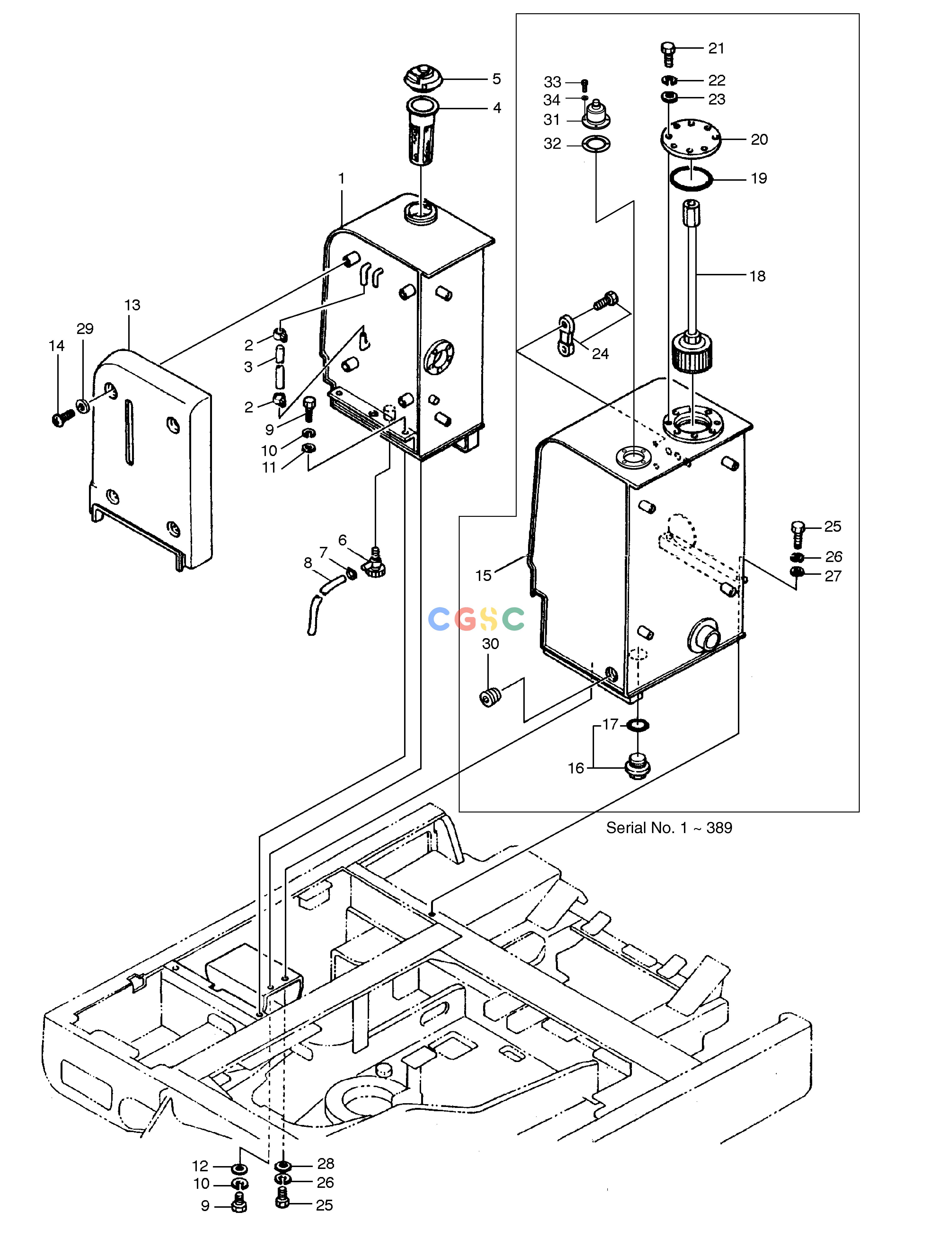 斗山零件查询FUEL TANK SOLAR 035 Doosan parts catalog online