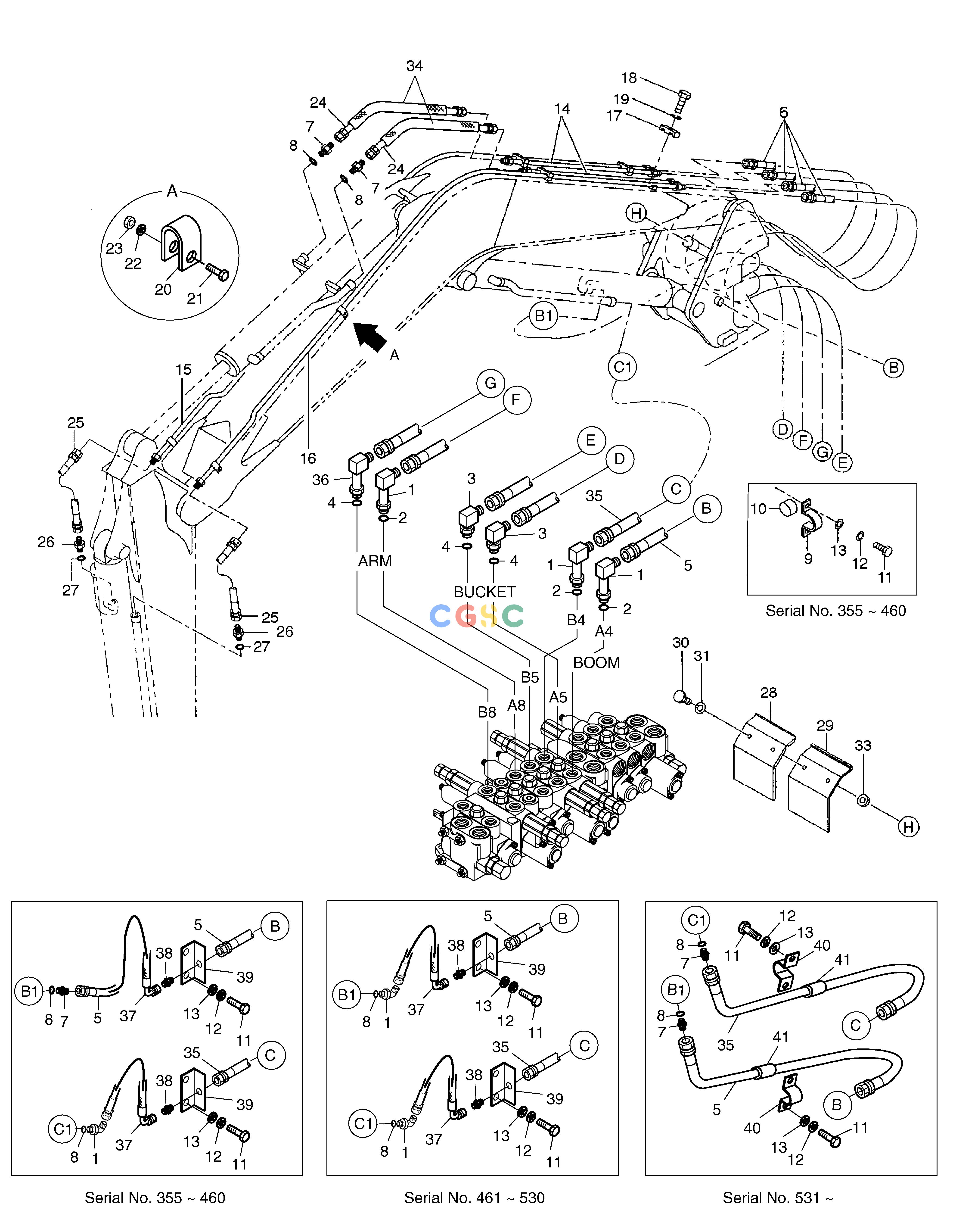 斗山零件查询FRONT PIPING SOLAR 035 Doosan parts catalog online
