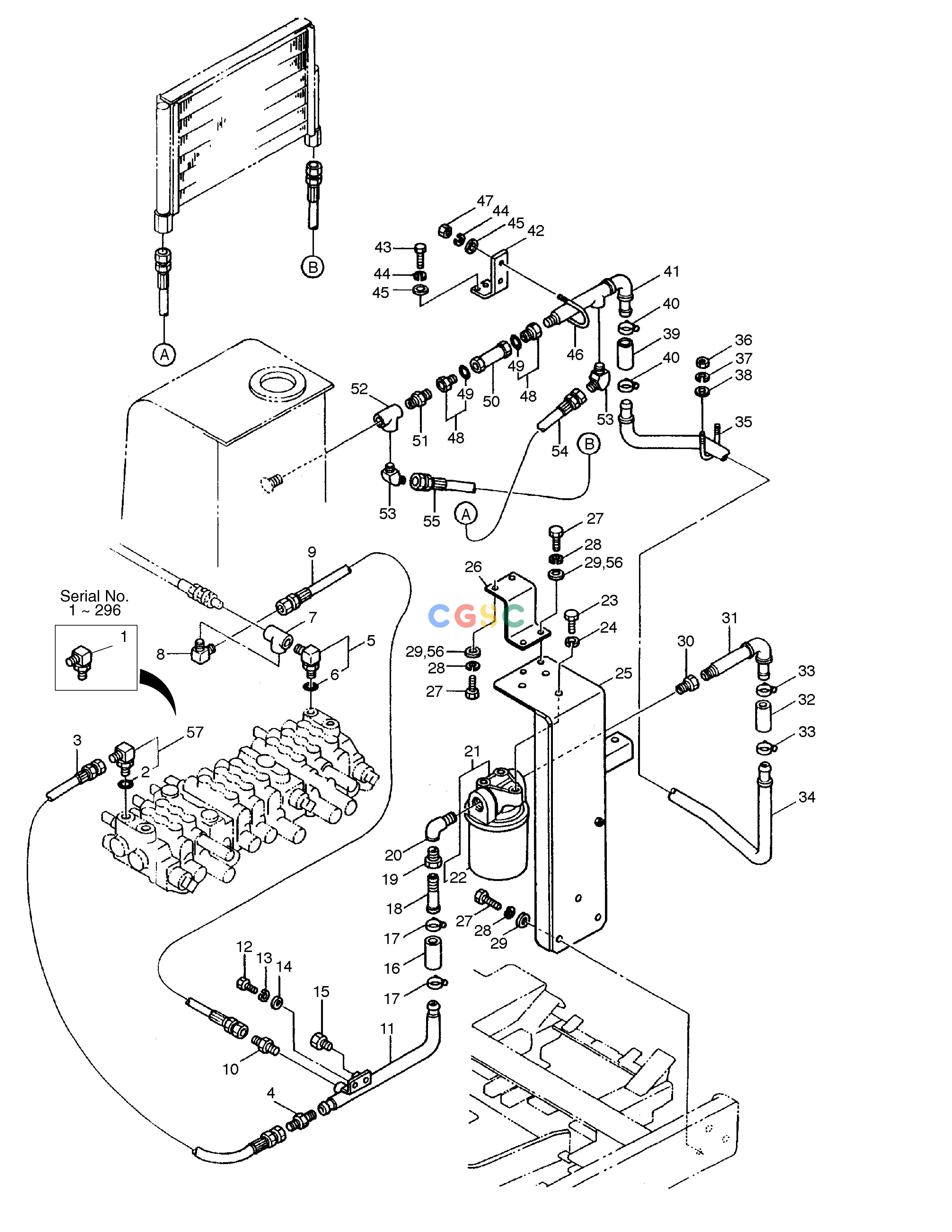 斗山零件查询HYDRAULIC PIPING(2) SOLAR 035 Doosan parts catalog online