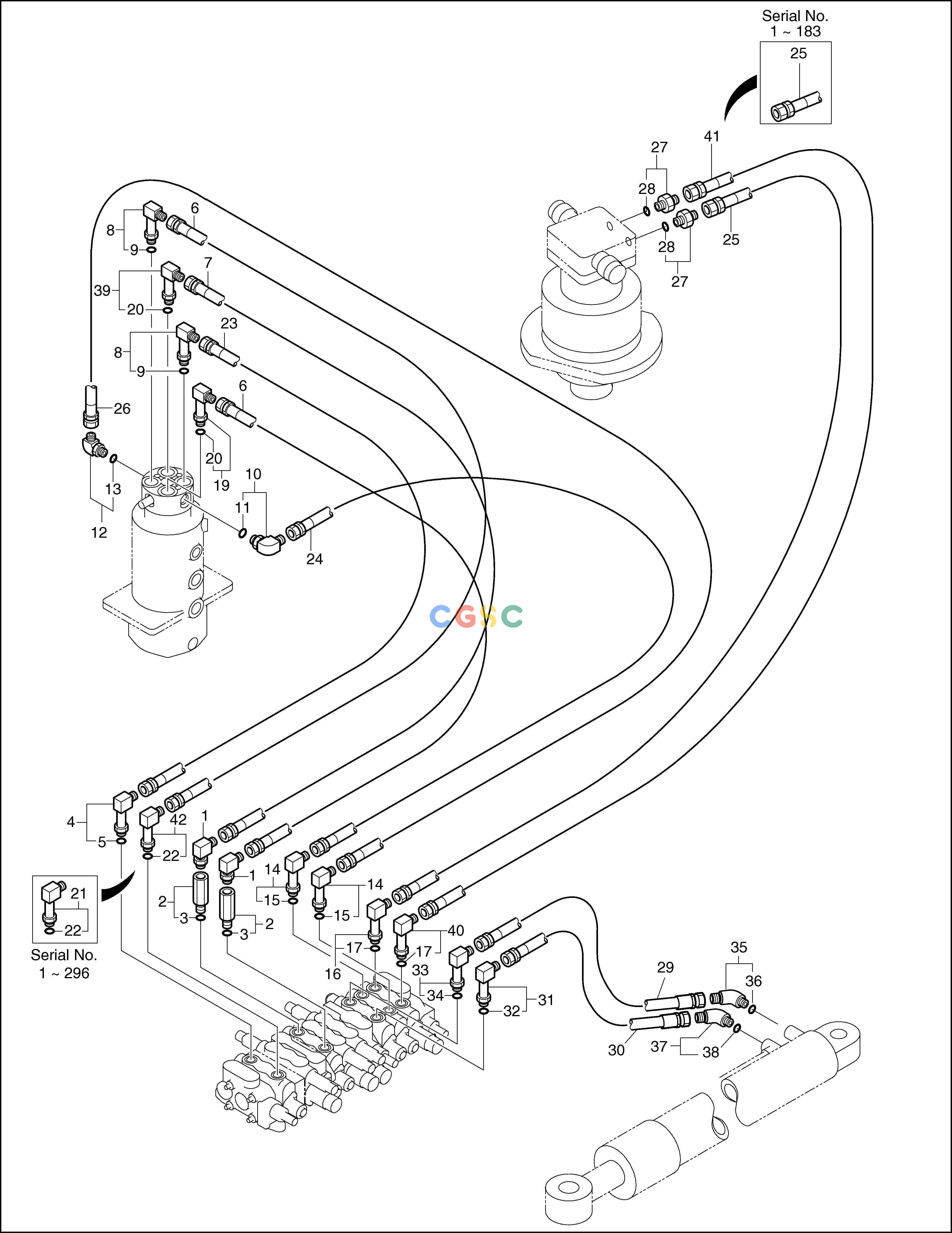 斗山零件查询HYDRAULIC PIPING(3) SOLAR 035 Doosan parts catalog online
