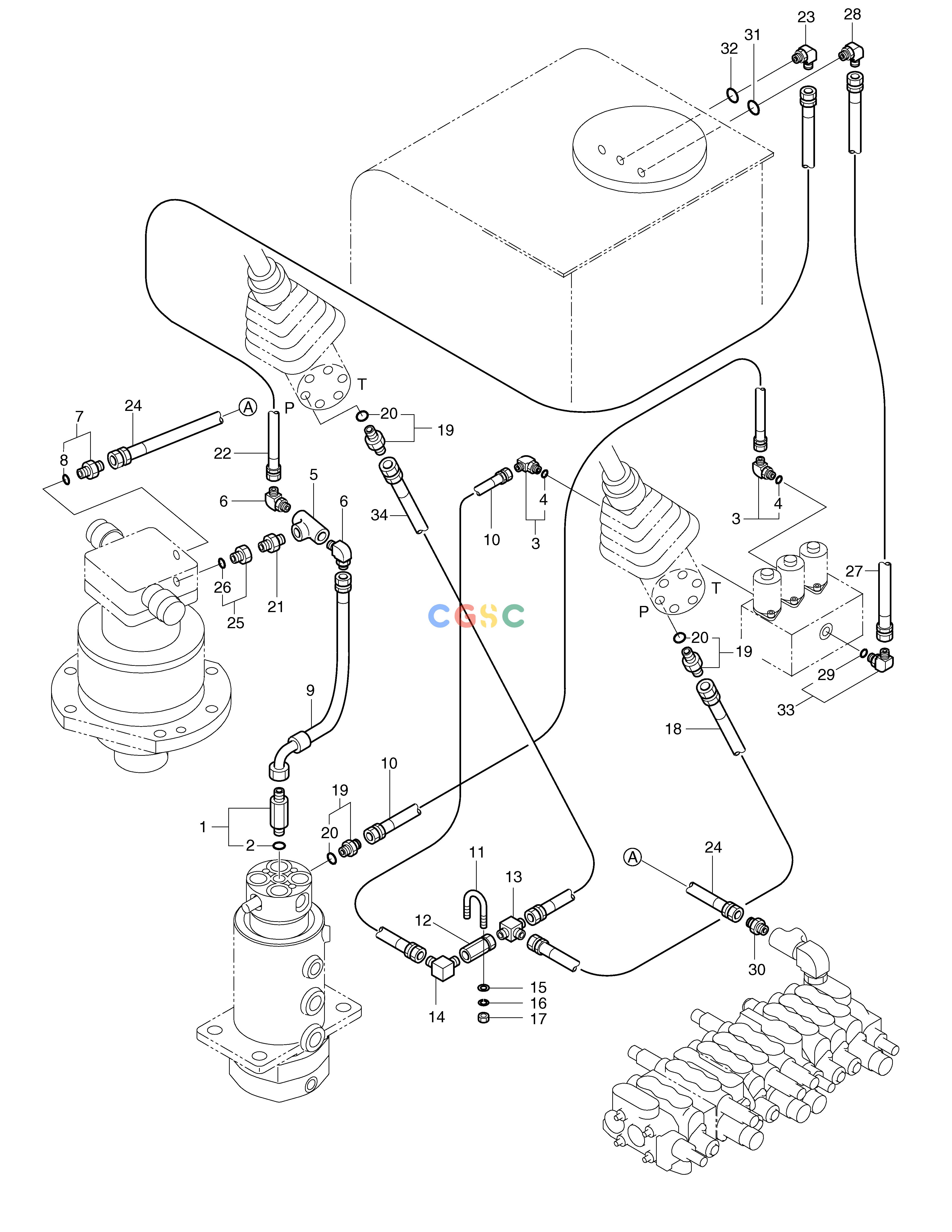 斗山零件查询HYDRAULIC PIPING(4) SOLAR 035 Doosan parts catalog online