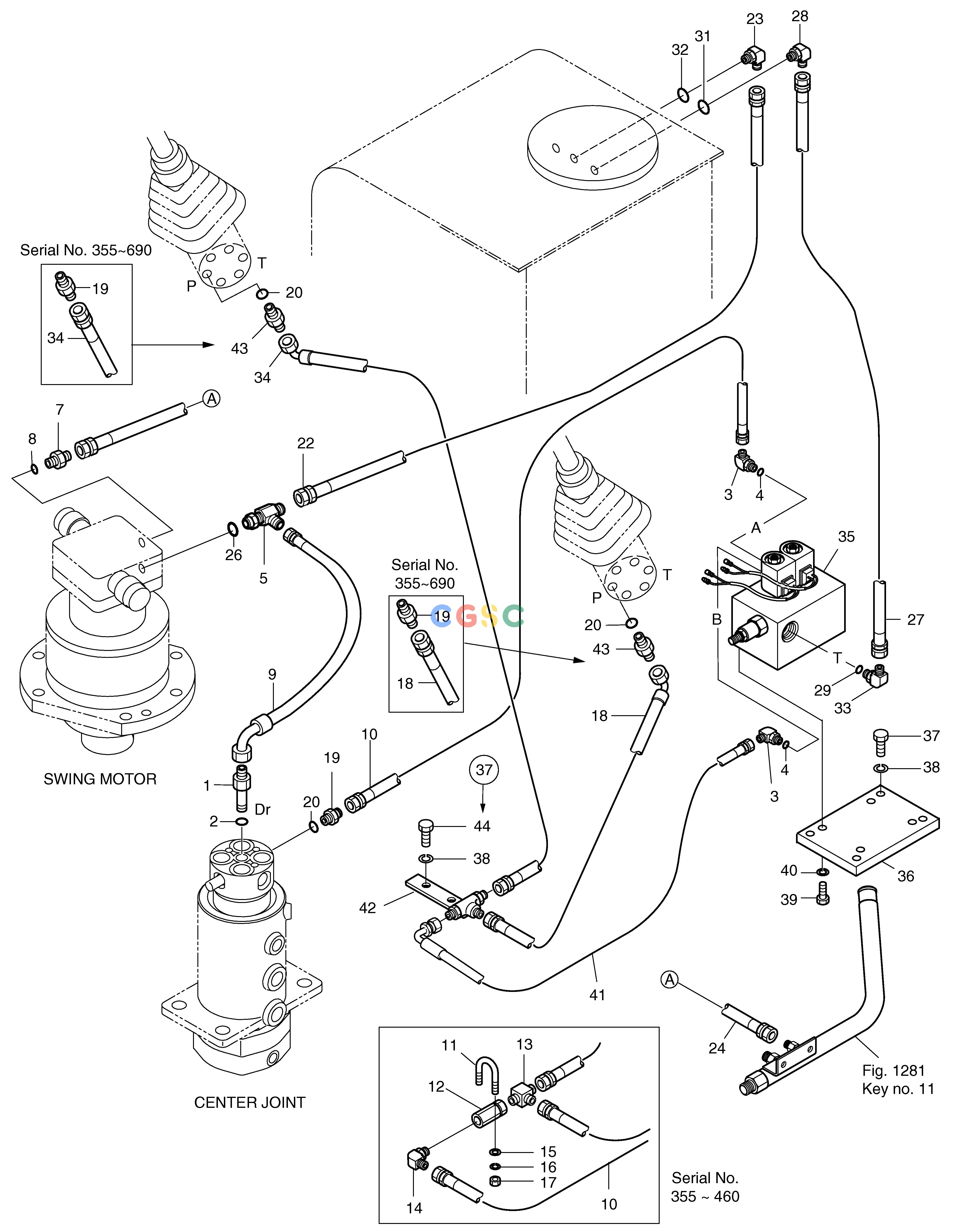 斗山零件查询PILOT PIPING(1) SOLAR 035 Doosan parts catalog online