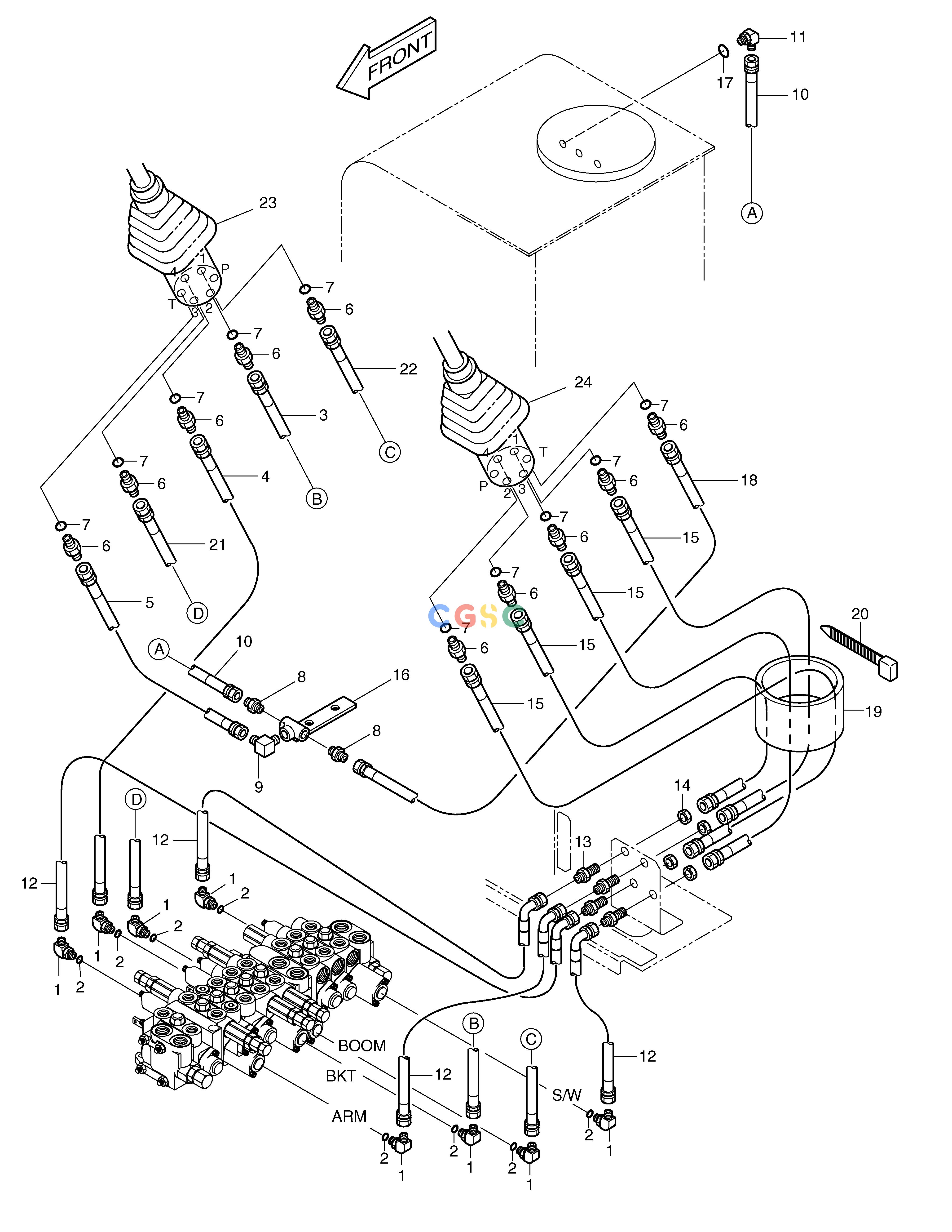 斗山零件查询PILOT PIPING(2) SOLAR 035 Doosan parts catalog online