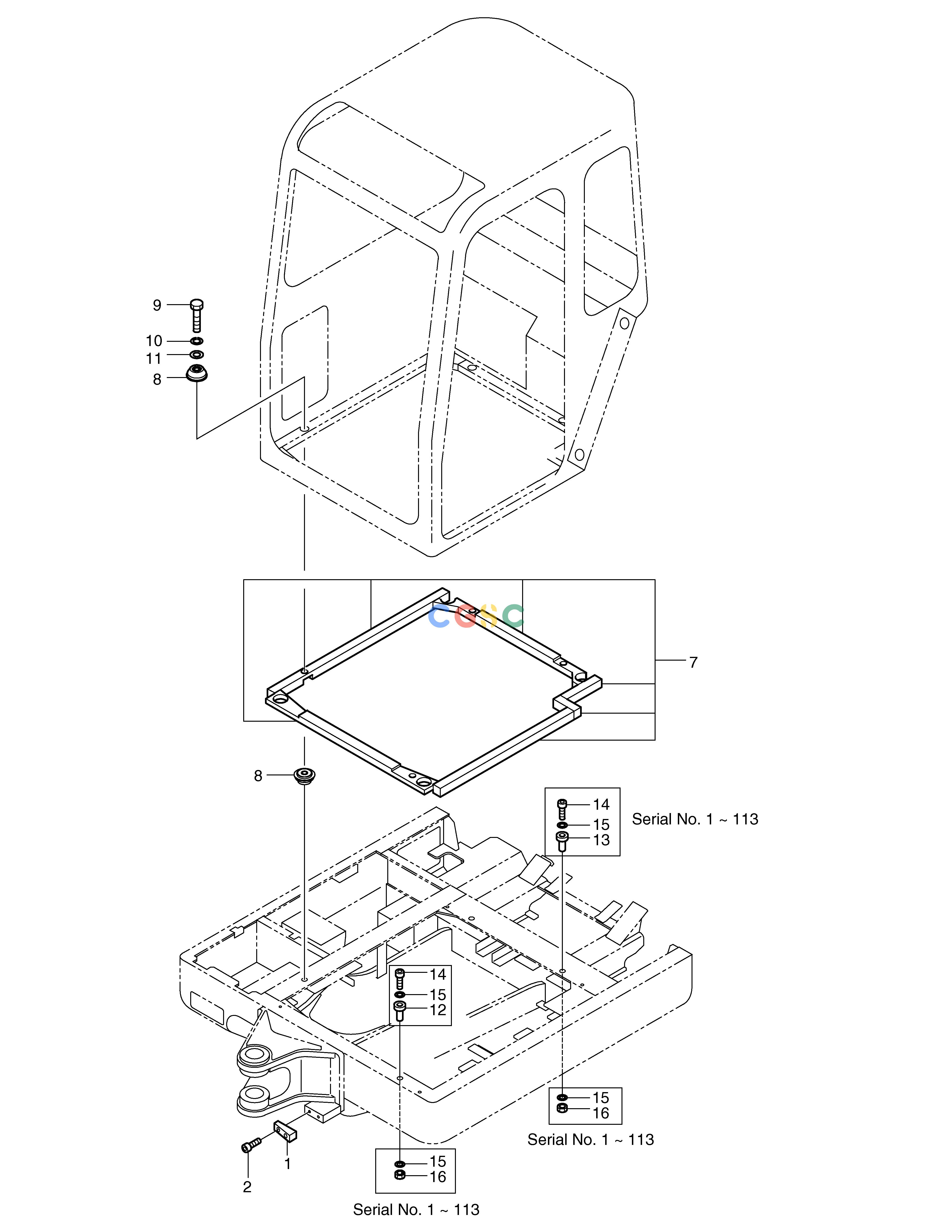 斗山零件查询CABIN MOUNTING SOLAR 035 Doosan parts catalog online