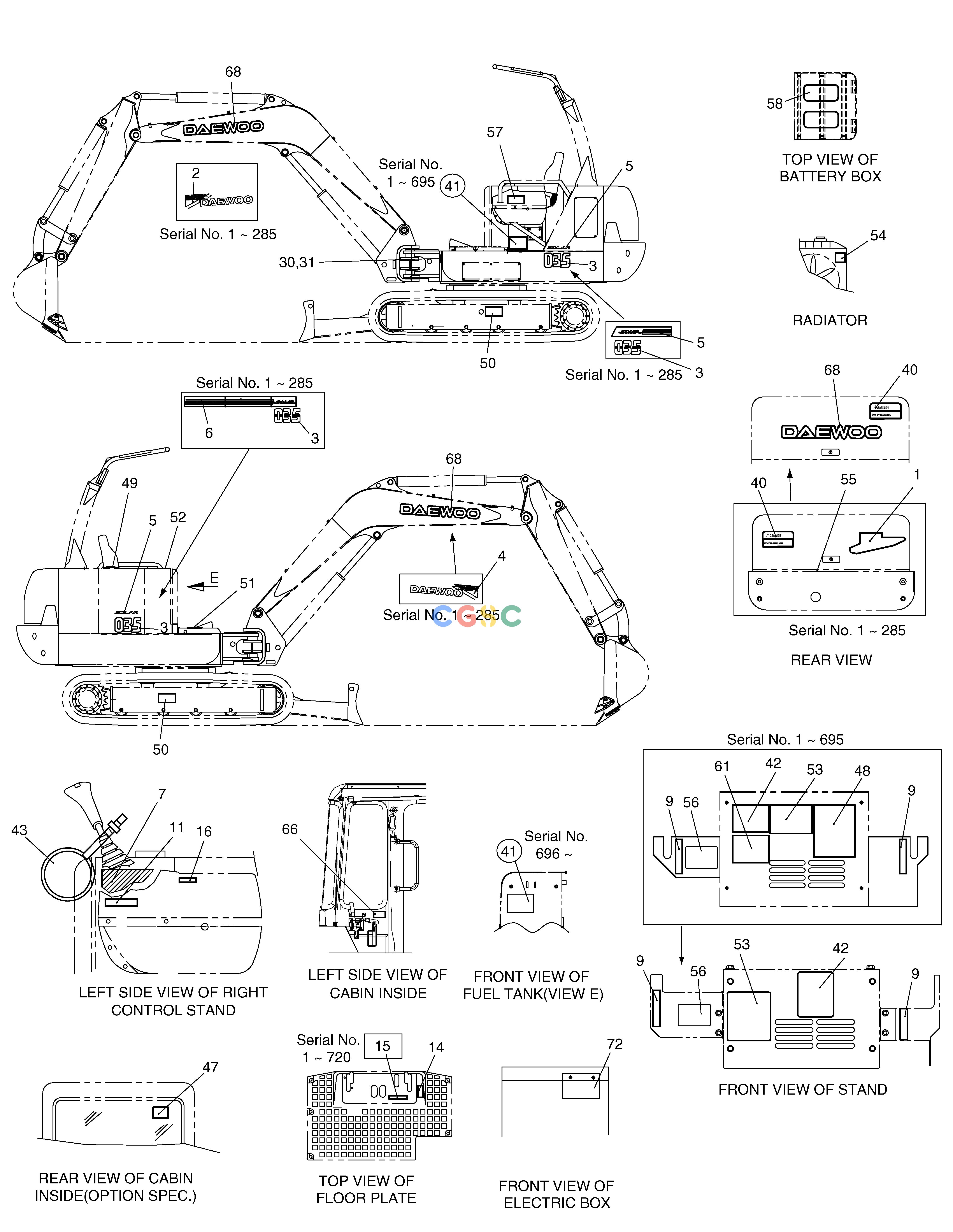 斗山零件查询NAME PLATE-JAPAN SOLAR 035 Doosan parts catalog online