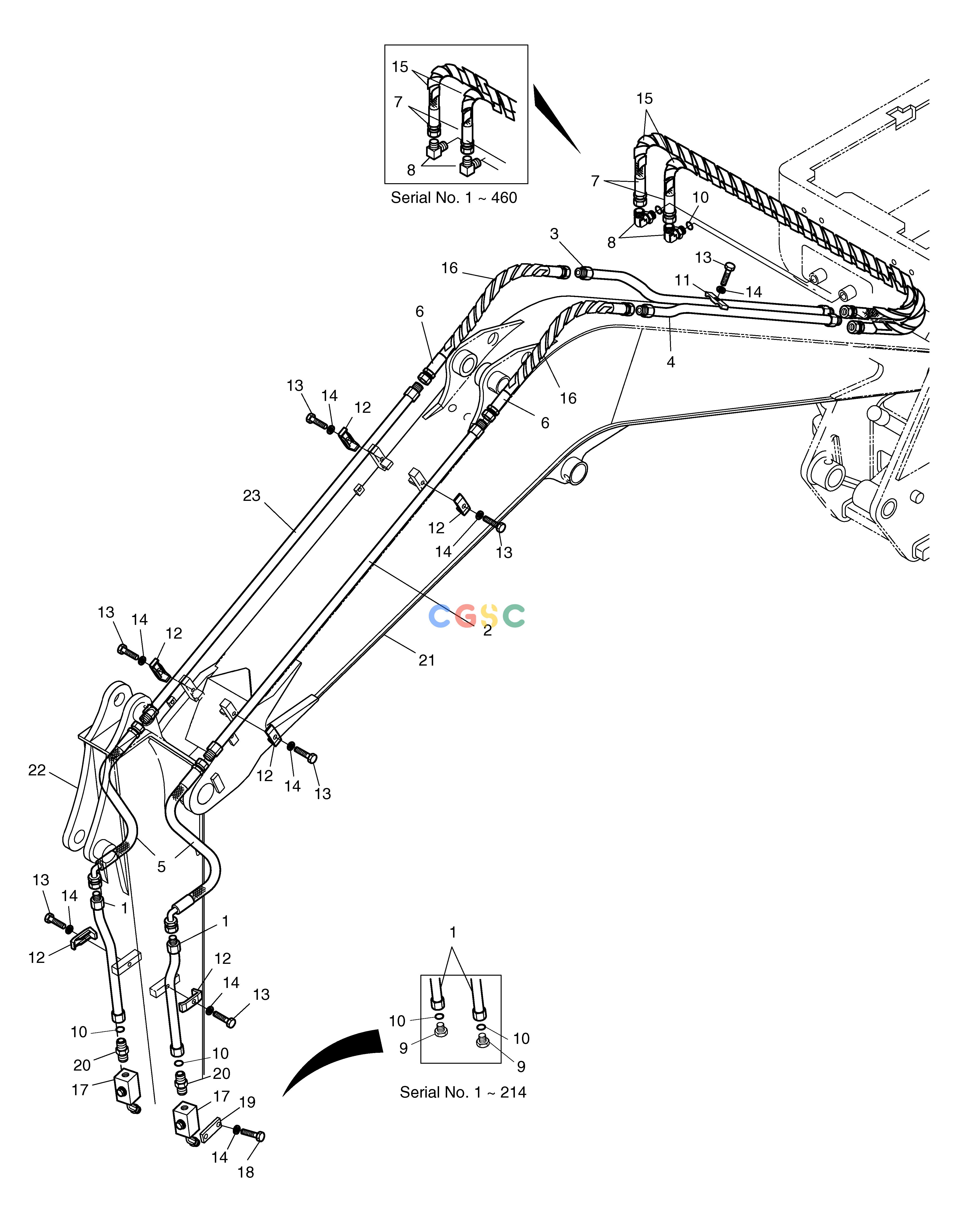 斗山零件查询BREAKER PIPING-ONE WAY SOLAR 035 Doosan parts catalog online