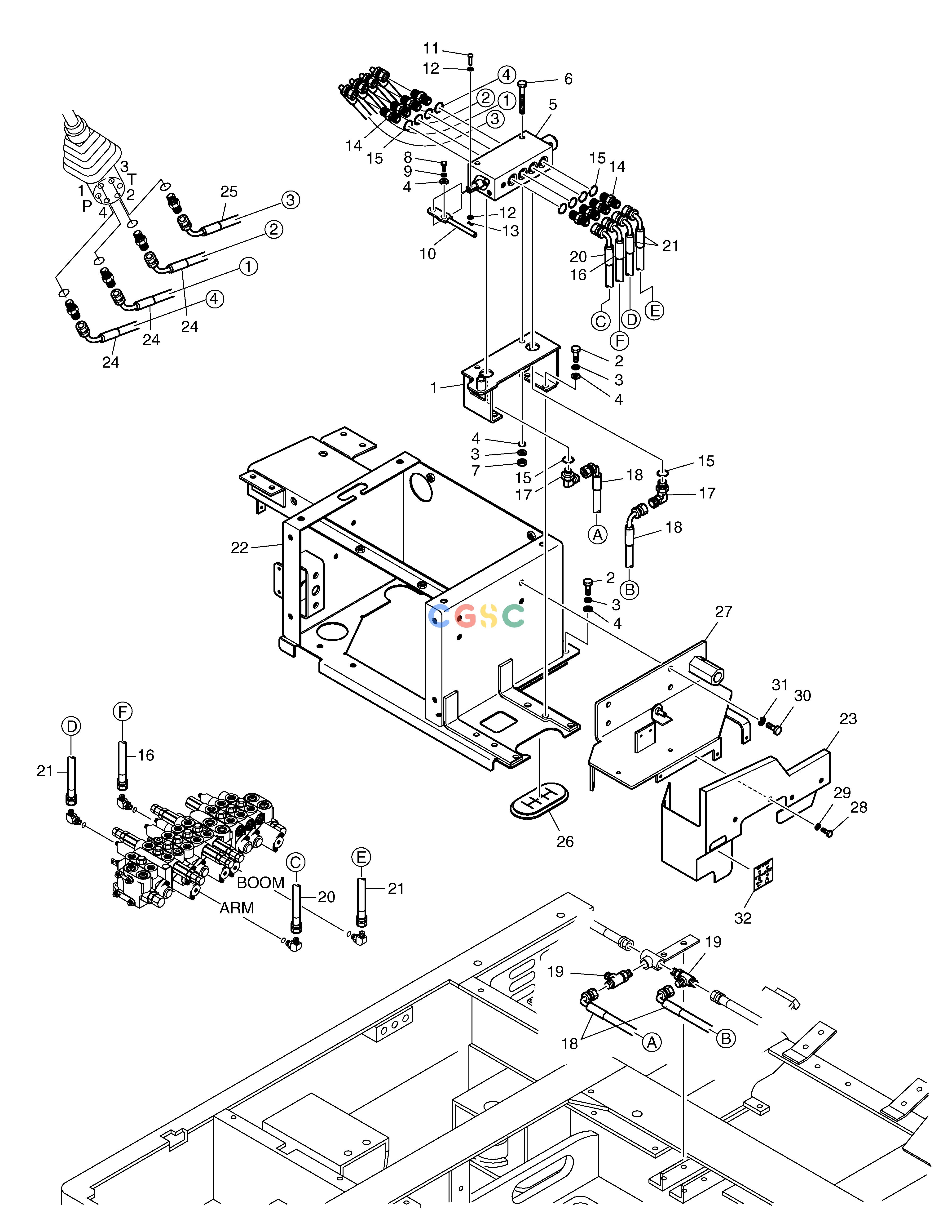 斗山零件查询SELECTOR VALVE PIPING SOLAR 035 Doosan parts catalog online