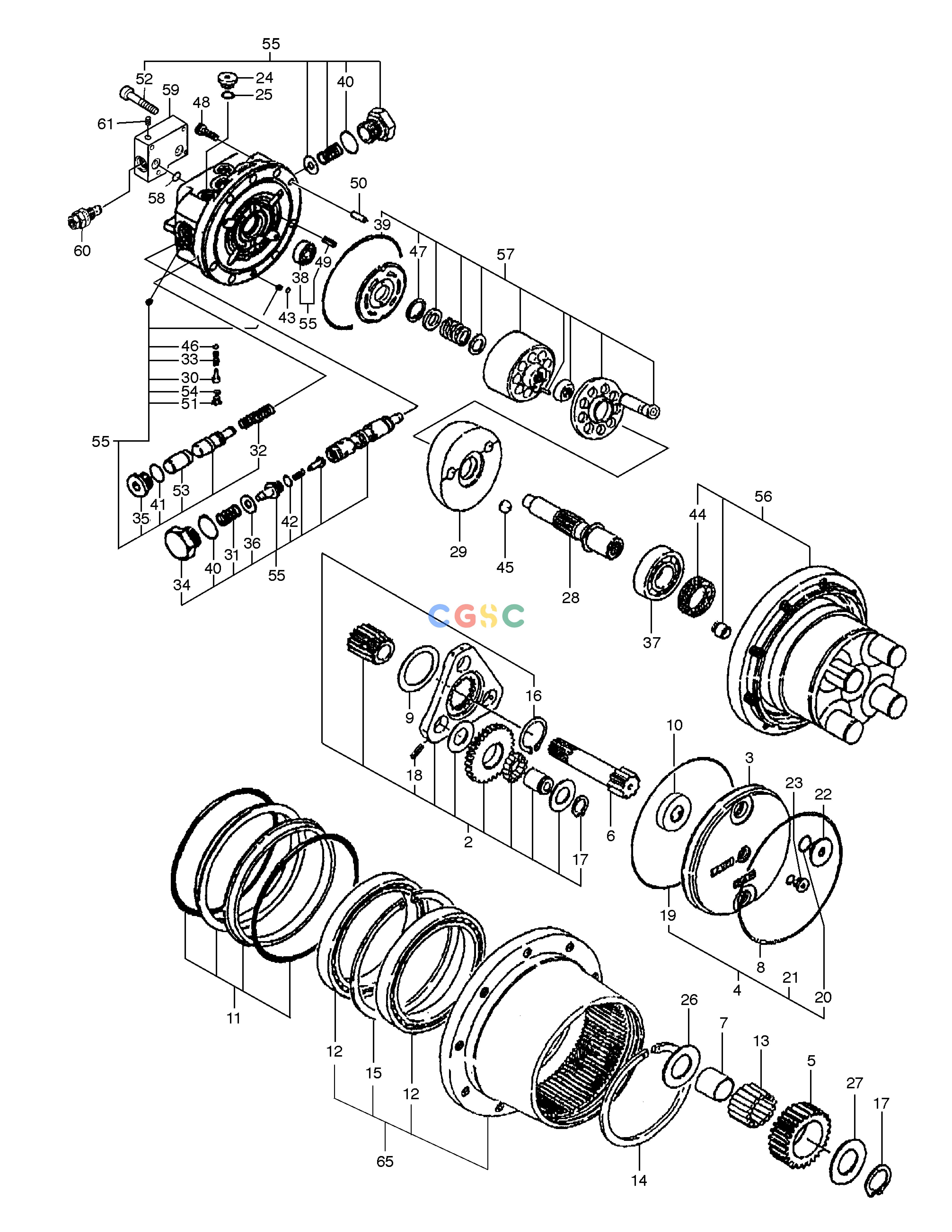 斗山零件查询TRAVEL MOTOR SOLAR 035 Doosan parts catalog online