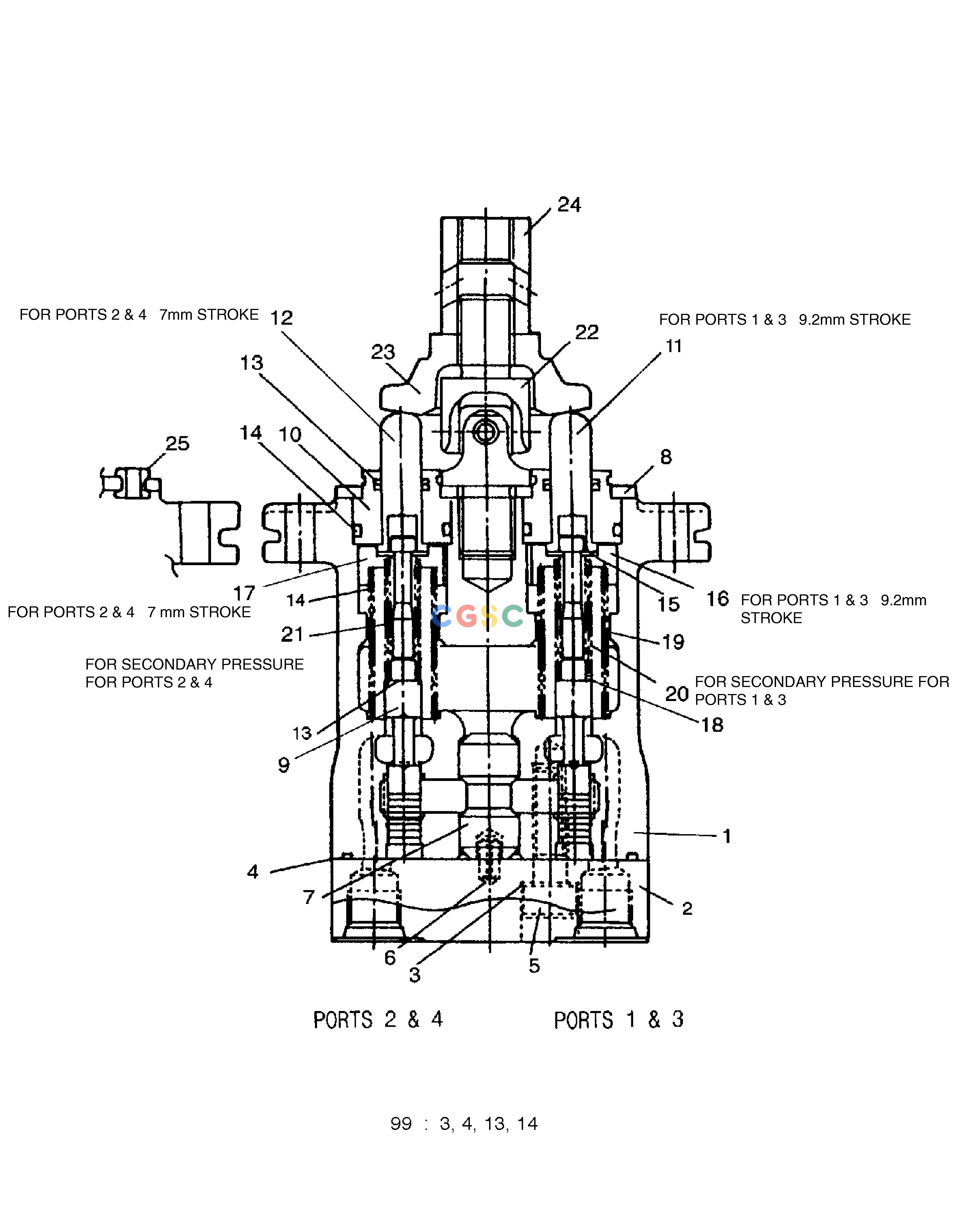 斗山零件查询JOYSTICK VALVE SOLAR 035 Doosan parts catalog online