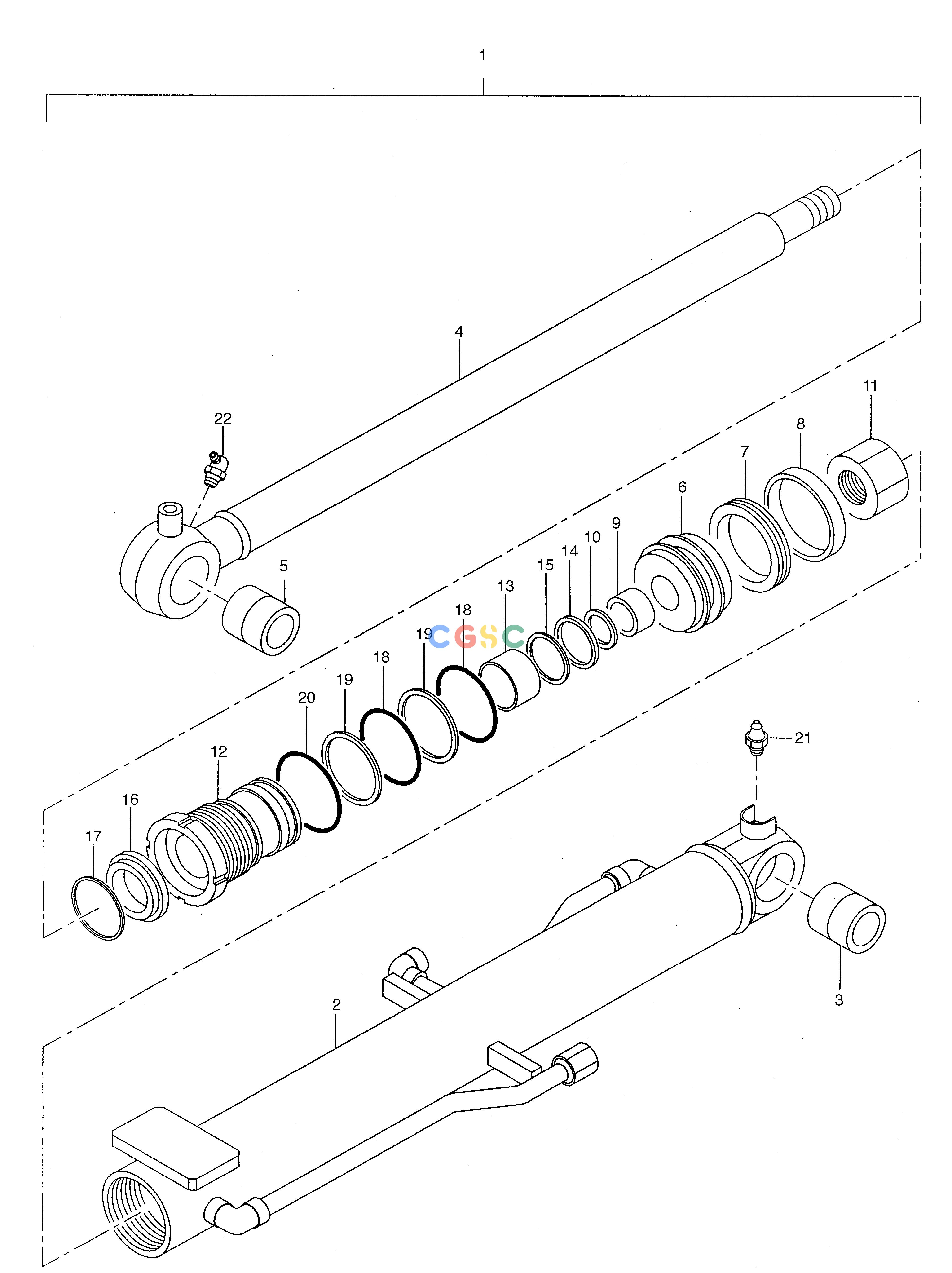 斗山零件查询BOOM CYLINDER SOLAR 035 Doosan parts catalog online