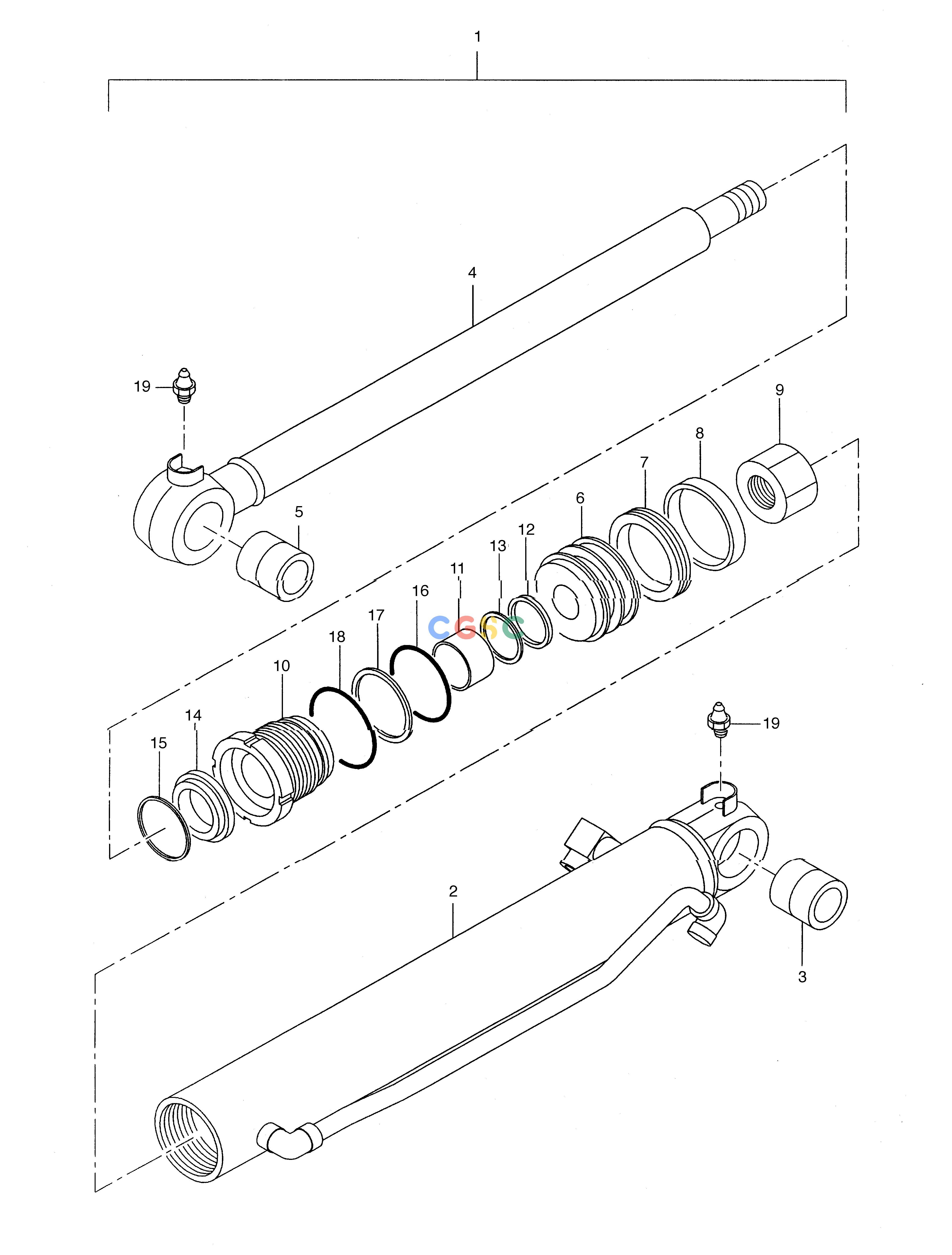 斗山零件查询BUCKET CYLINDER SOLAR 035 Doosan parts catalog online