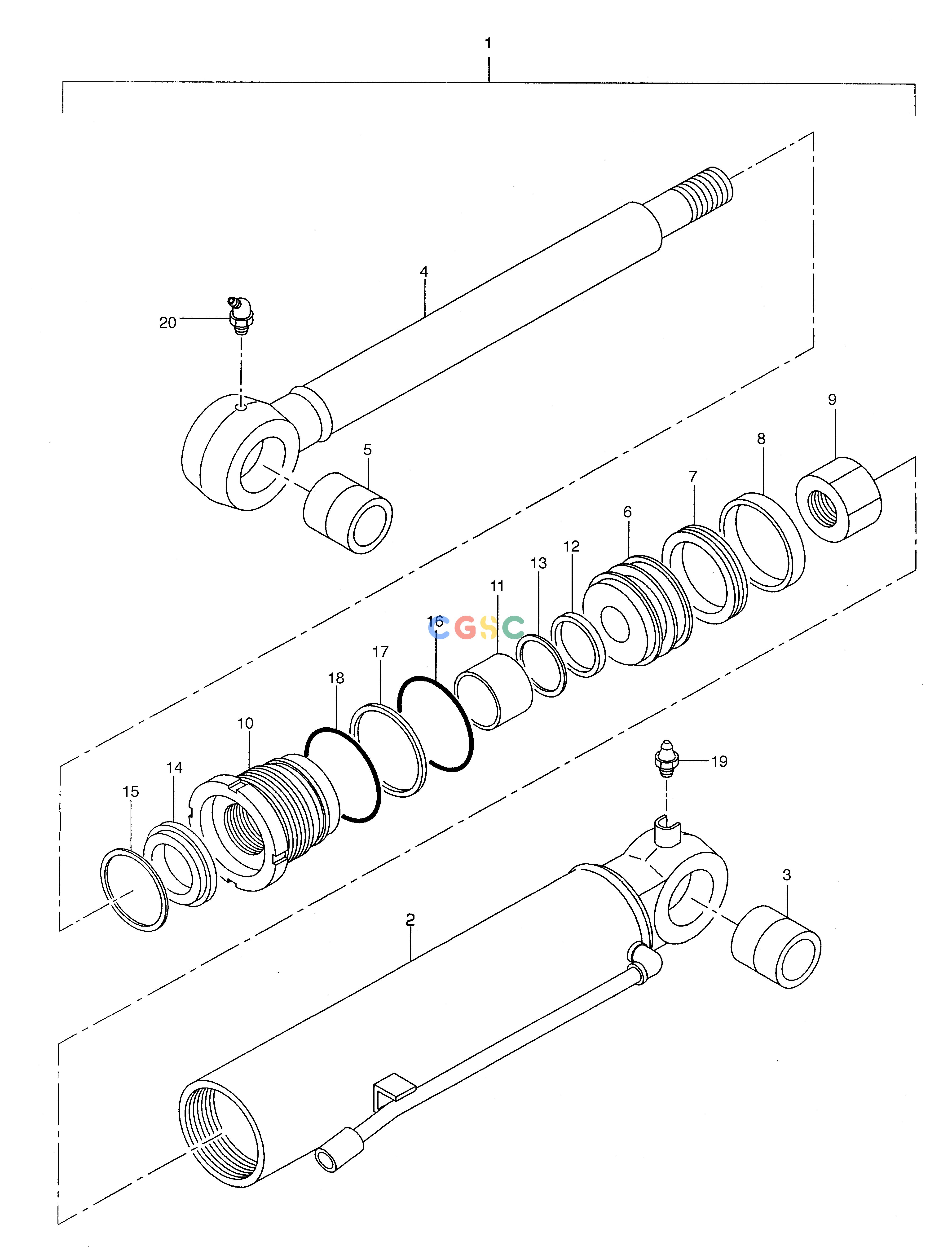 斗山零件查询DOZER CYLINDER SOLAR 035 Doosan parts catalog online