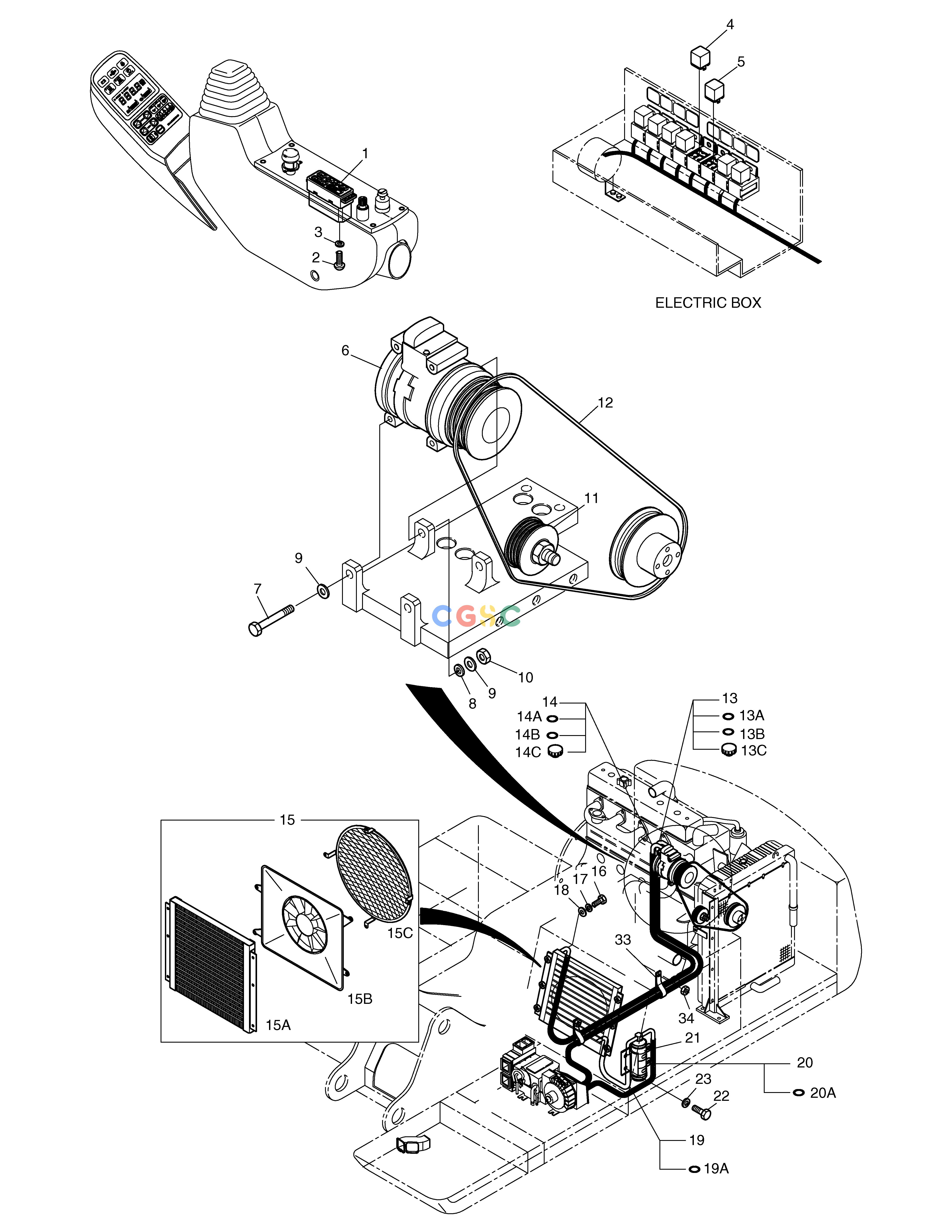 斗山零件查询AIRCONDITIONER(1) SOLAR 290LC-V Doosan parts catalog online