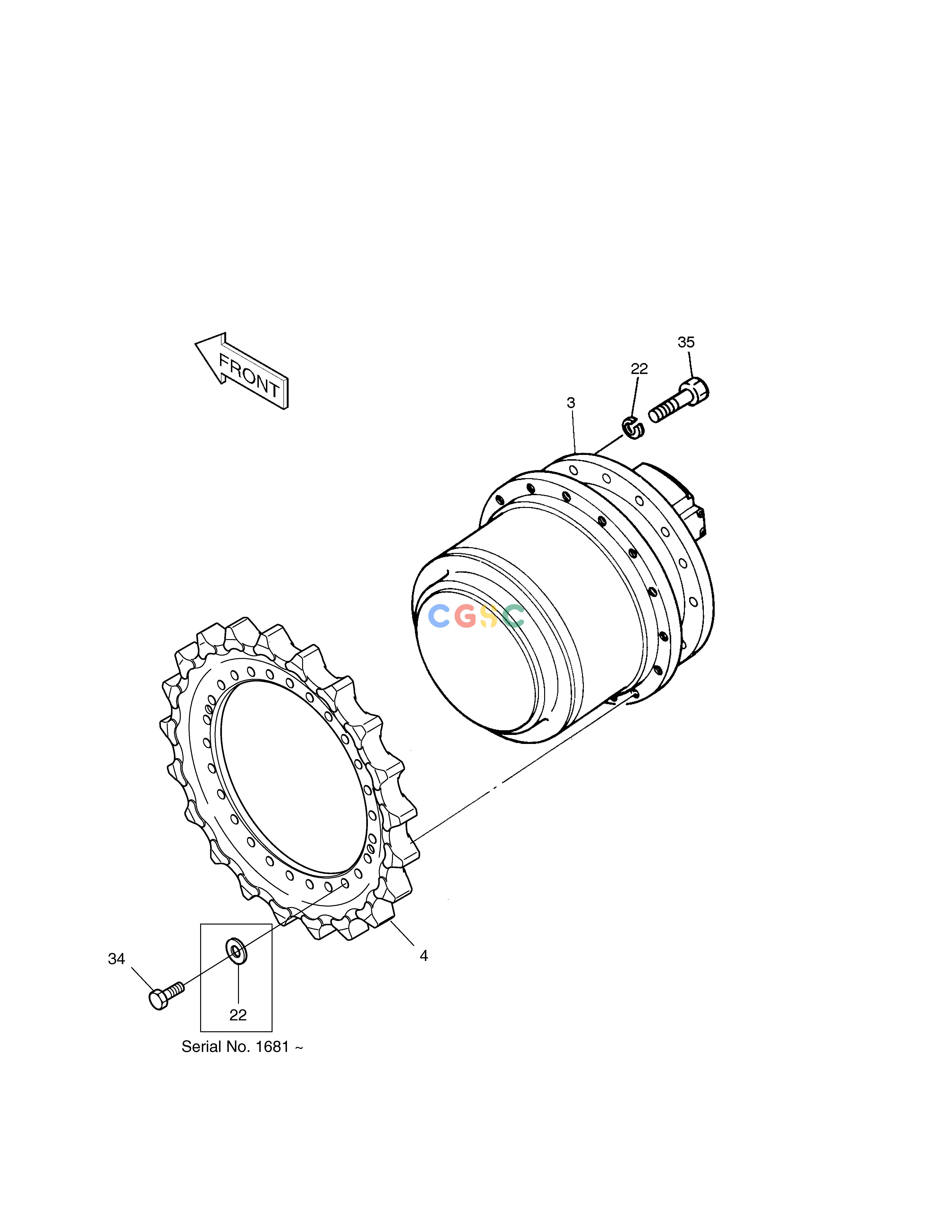 斗山零件查询TRAVEL DEVICE-DTD283V(OPT.) SOLAR 290LC-V Doosan parts catalog online