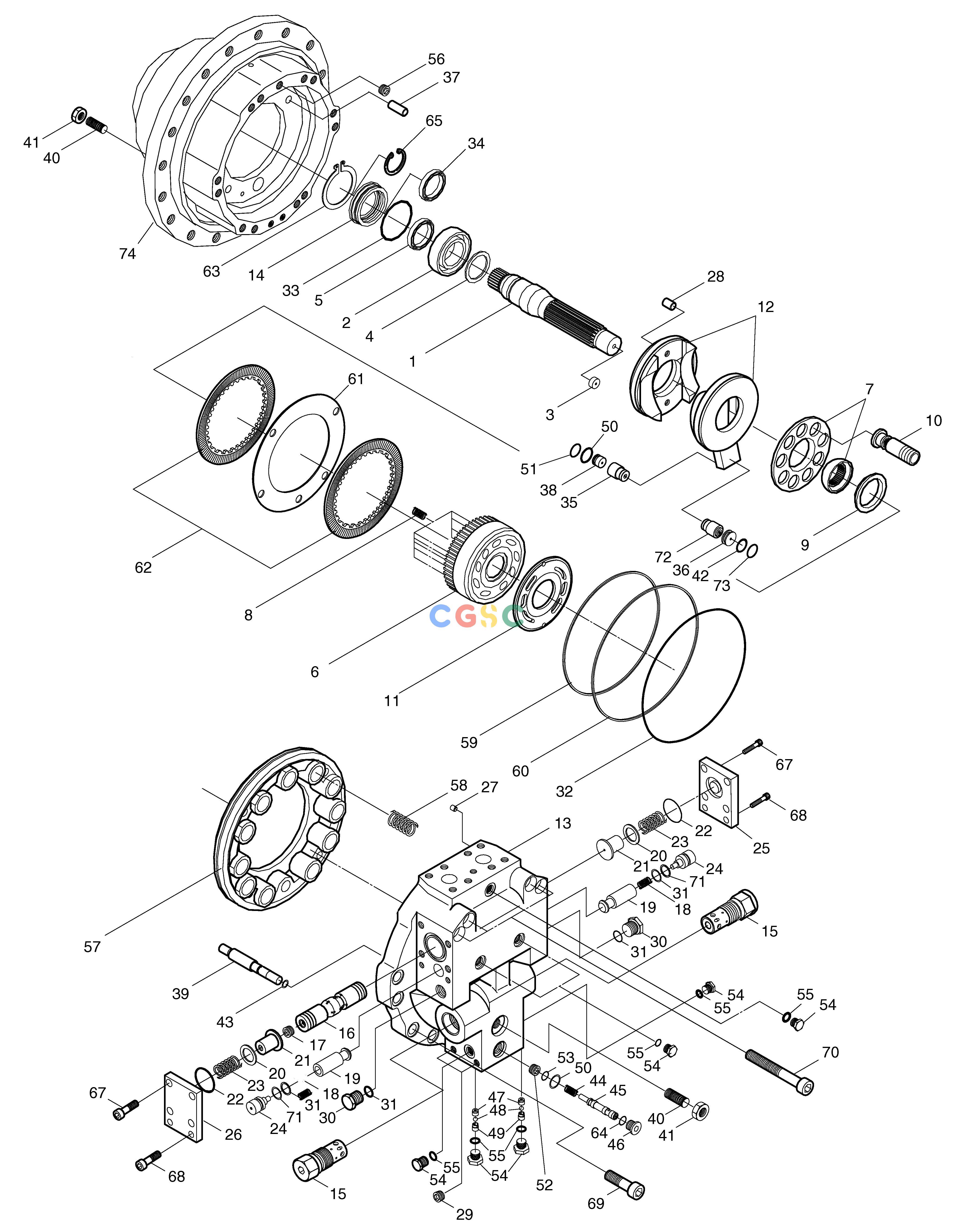 斗山零件查询TRAVEL MOTOR-DTD283V SOLAR 290LC-V Doosan parts catalog online