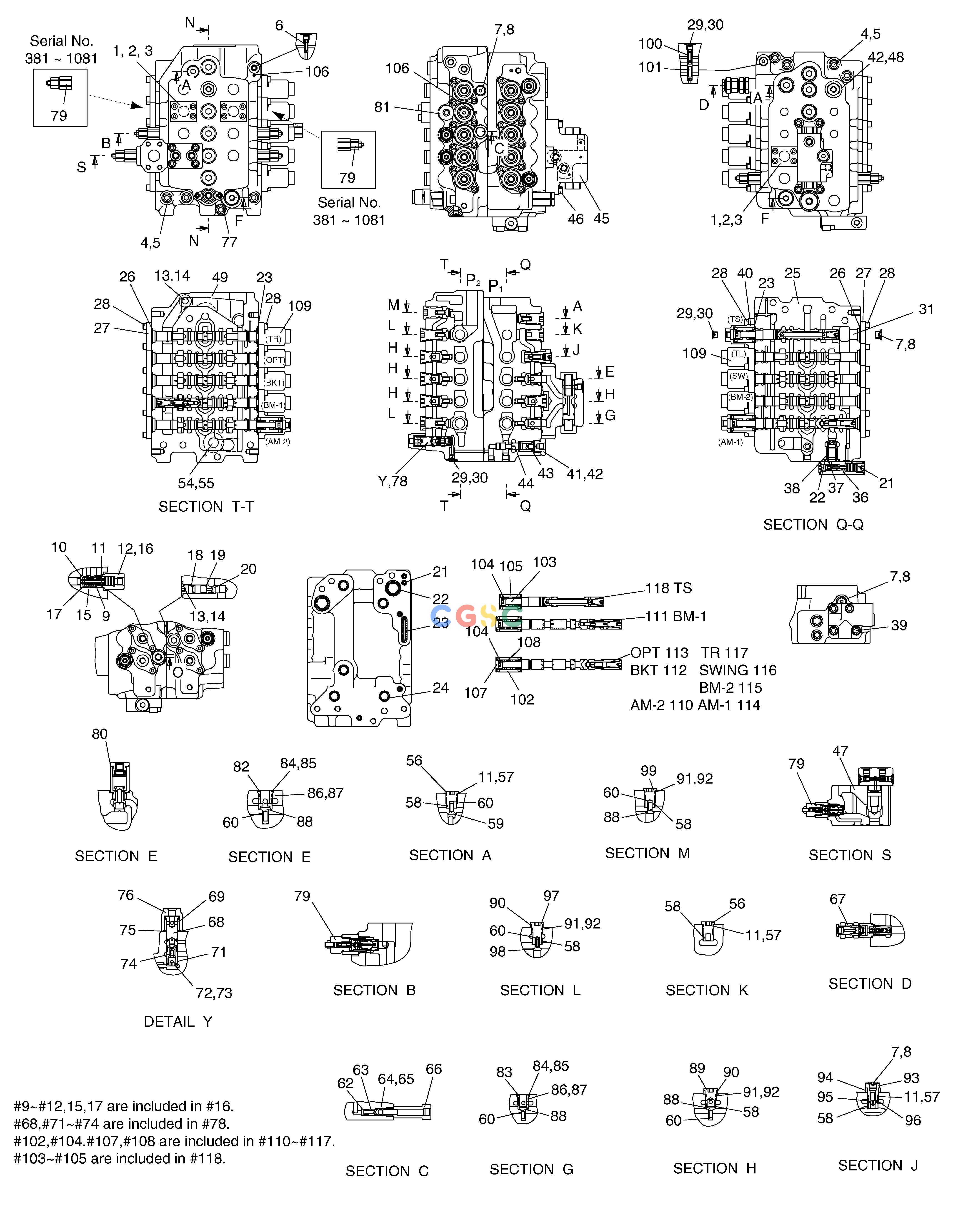 斗山零件查询CONTROL VALVE(B) SOLAR 290LC-V Doosan parts catalog online