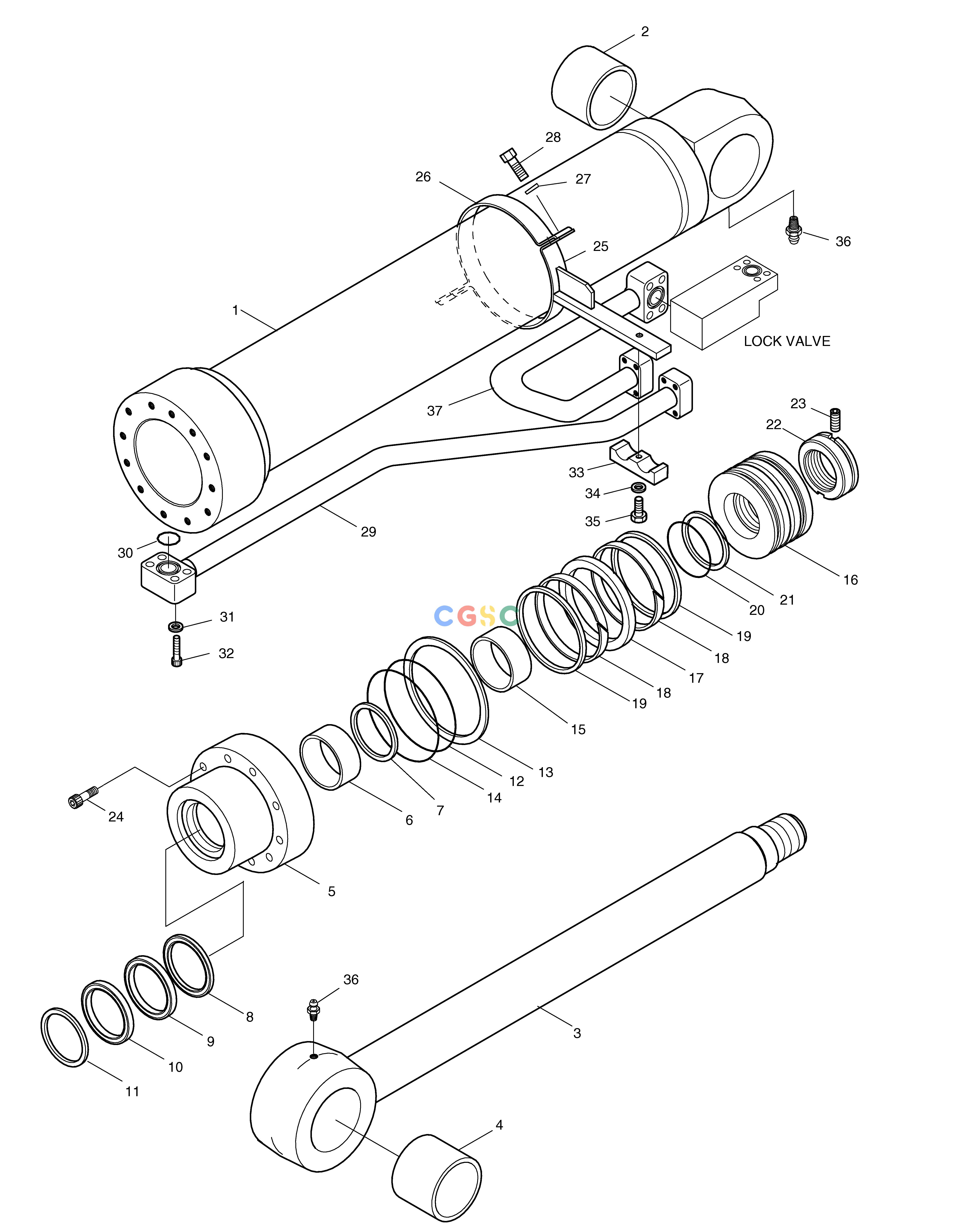 斗山零件查询BOOM CYLINDER(R.H.)-LOCK VALVE SOLAR 290LC-V Doosan parts catalog online