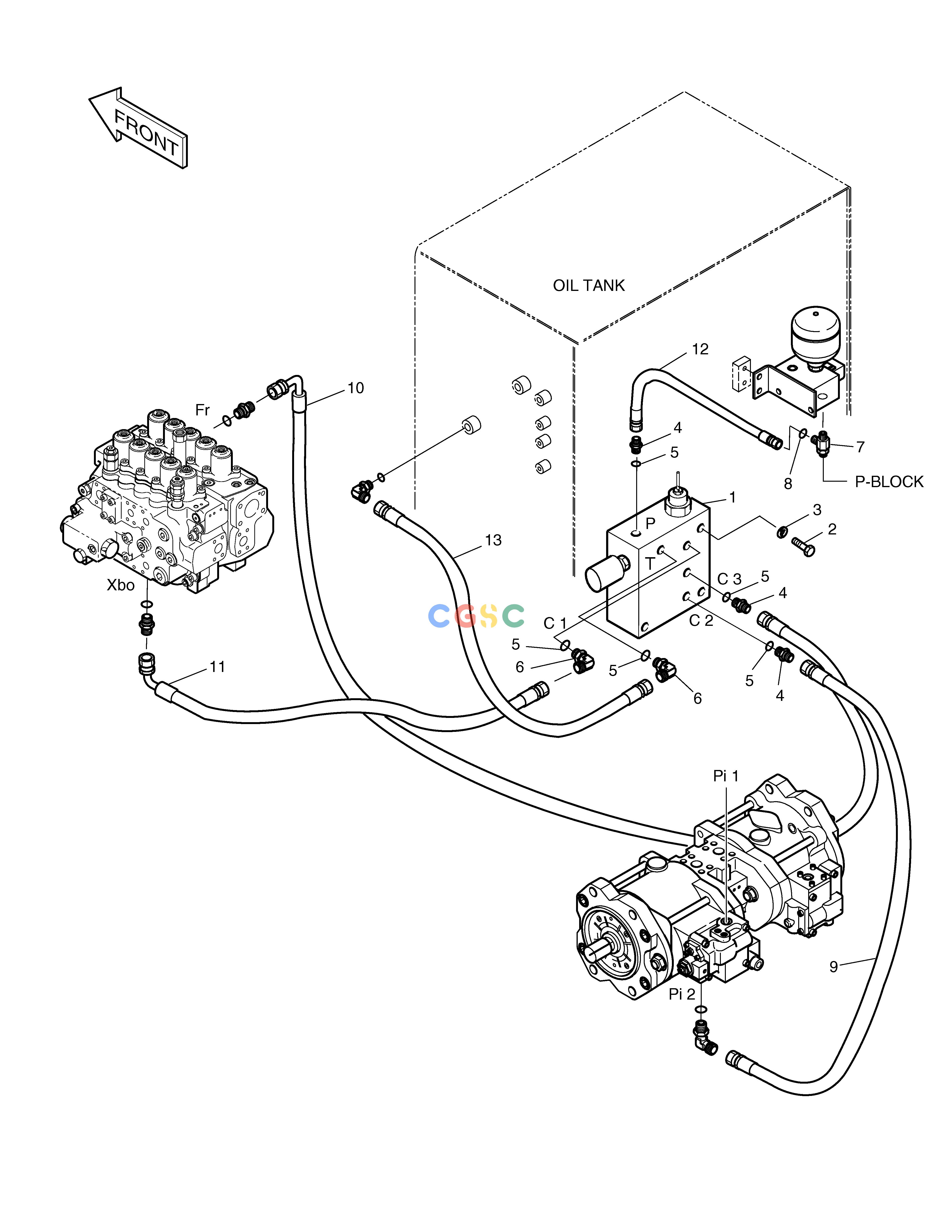 斗山零件查询PILOT PIPING-BREAKER SOLAR 290LC-V Doosan parts catalog online