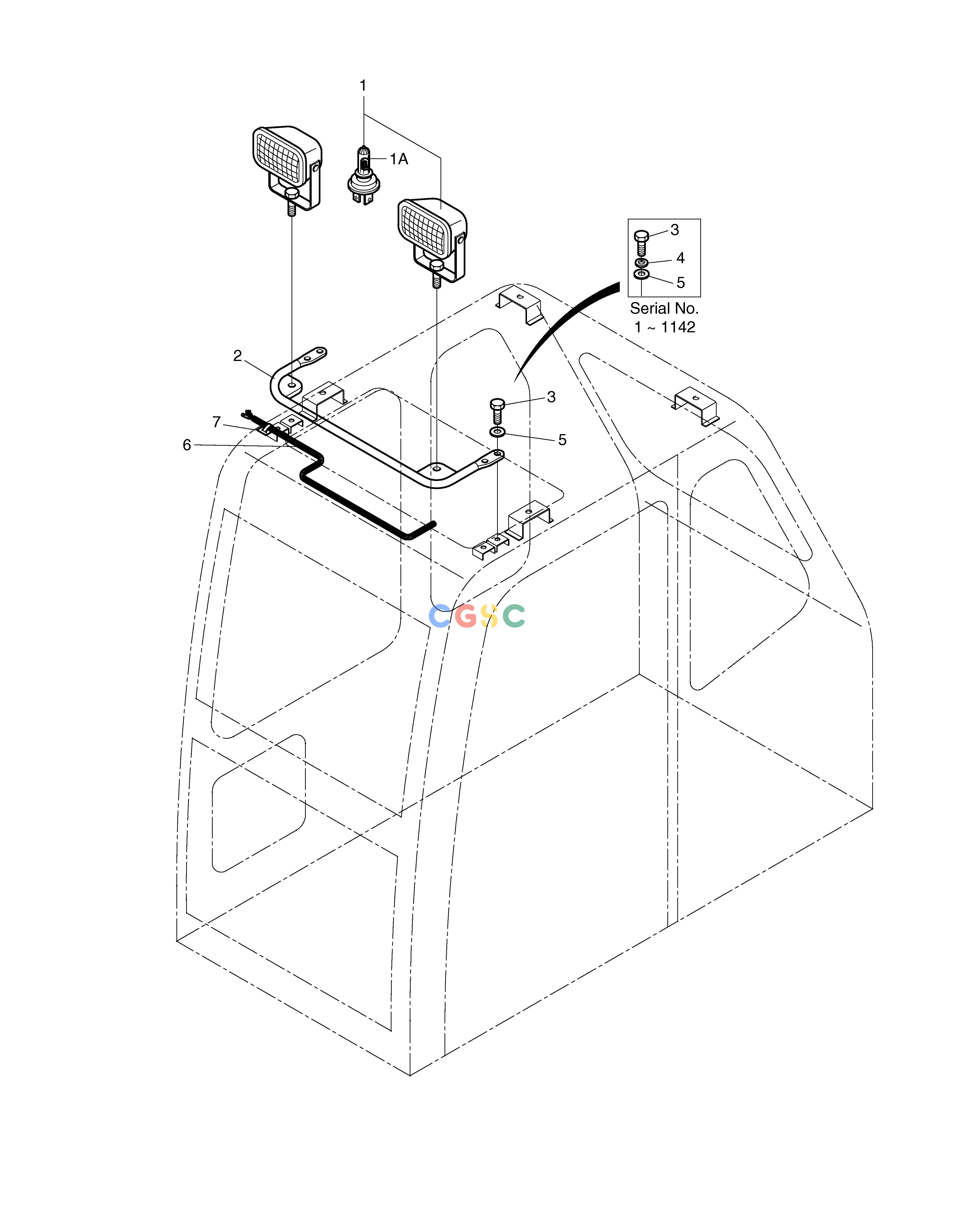 斗山零件查询CABIN LAMP ASS'Y SOLAR 290LC-V Doosan parts catalog online