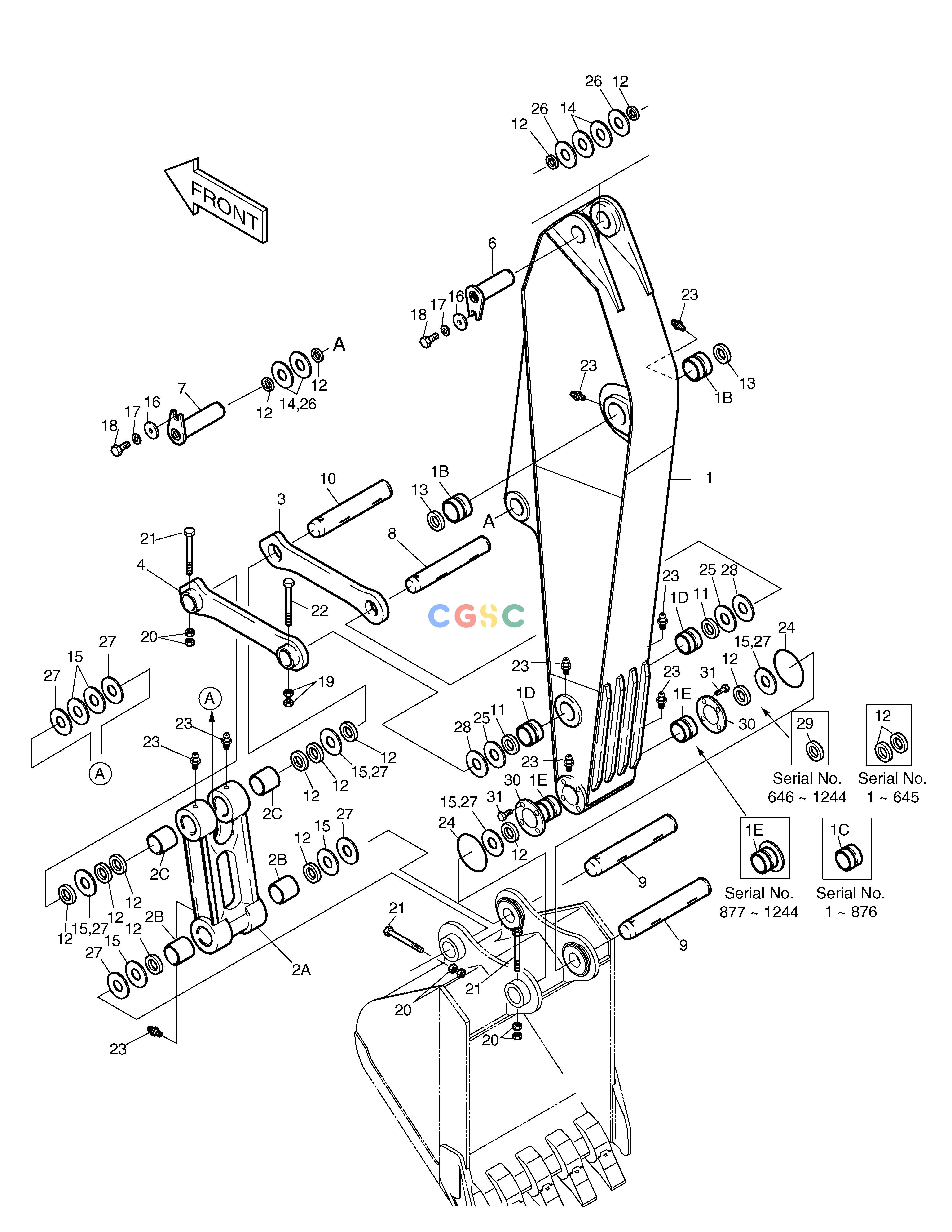 斗山零件查询ARM-3.75m SOLAR 290LC-V Doosan parts catalog online