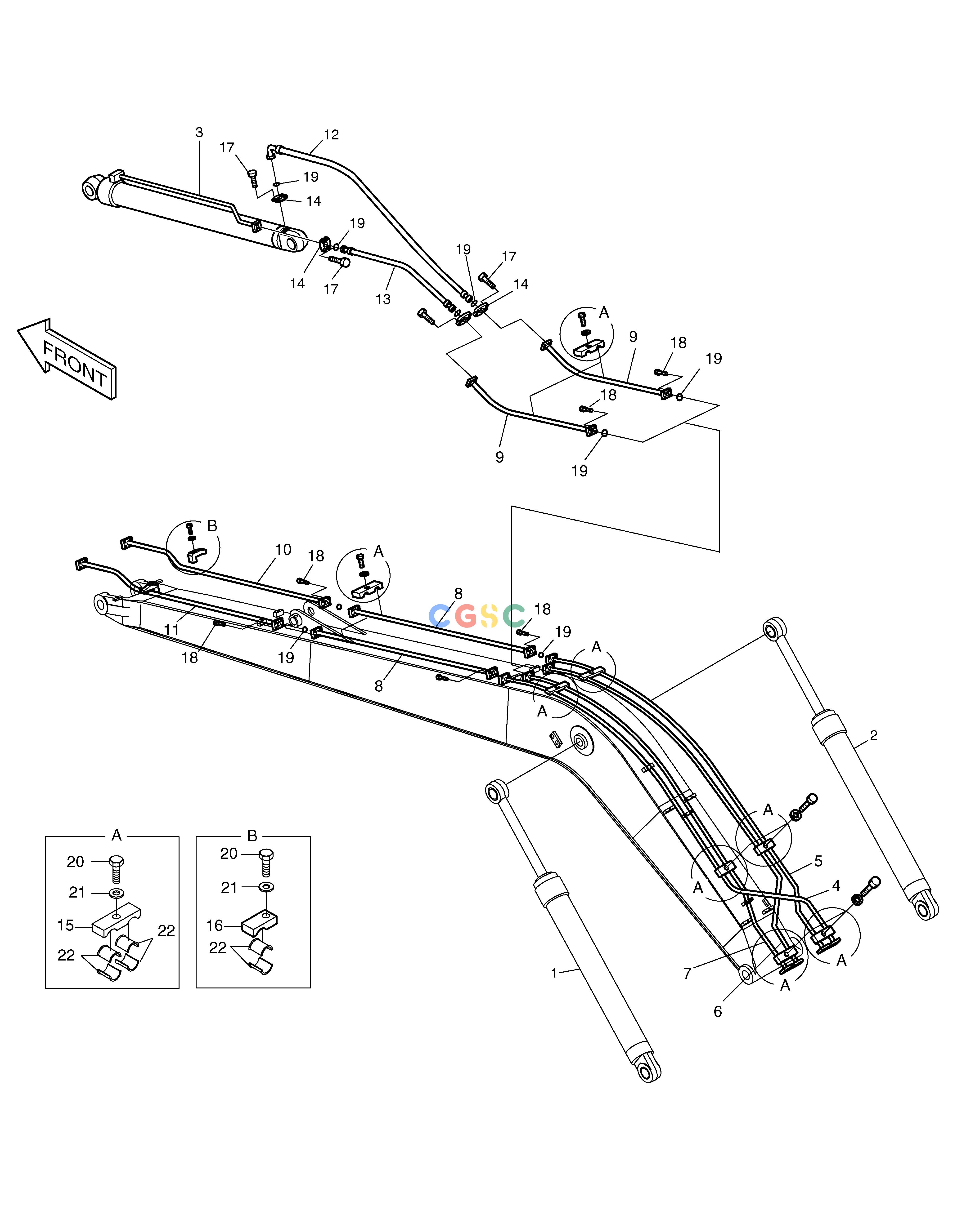 斗山零件查询BOOM PIPING-10m SOLAR 290LC-V Doosan parts catalog online