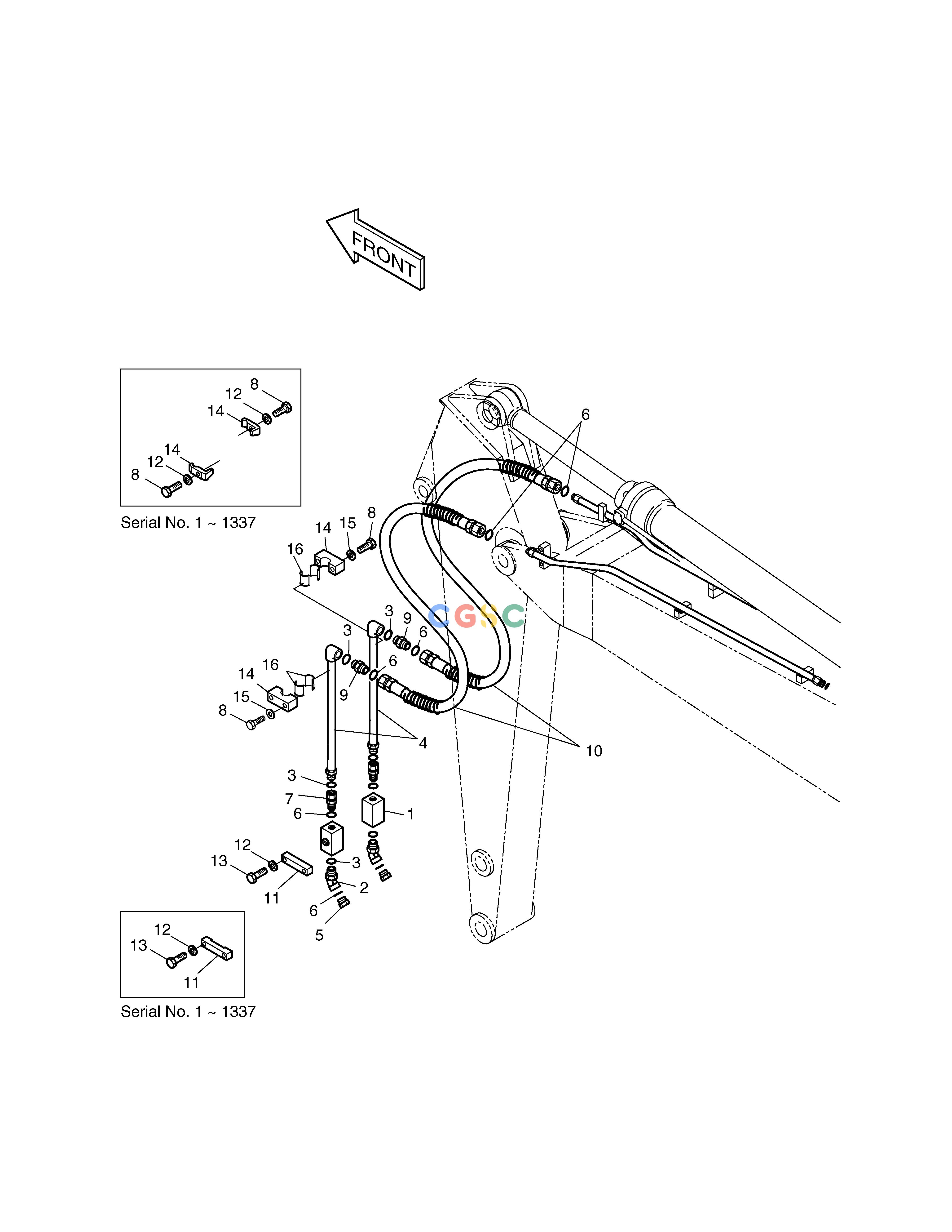 斗山零件查询ARM PIPING-ARM 3.75m(ONE & TWO WAY) SOLAR 290LC-V Doosan parts catalog online