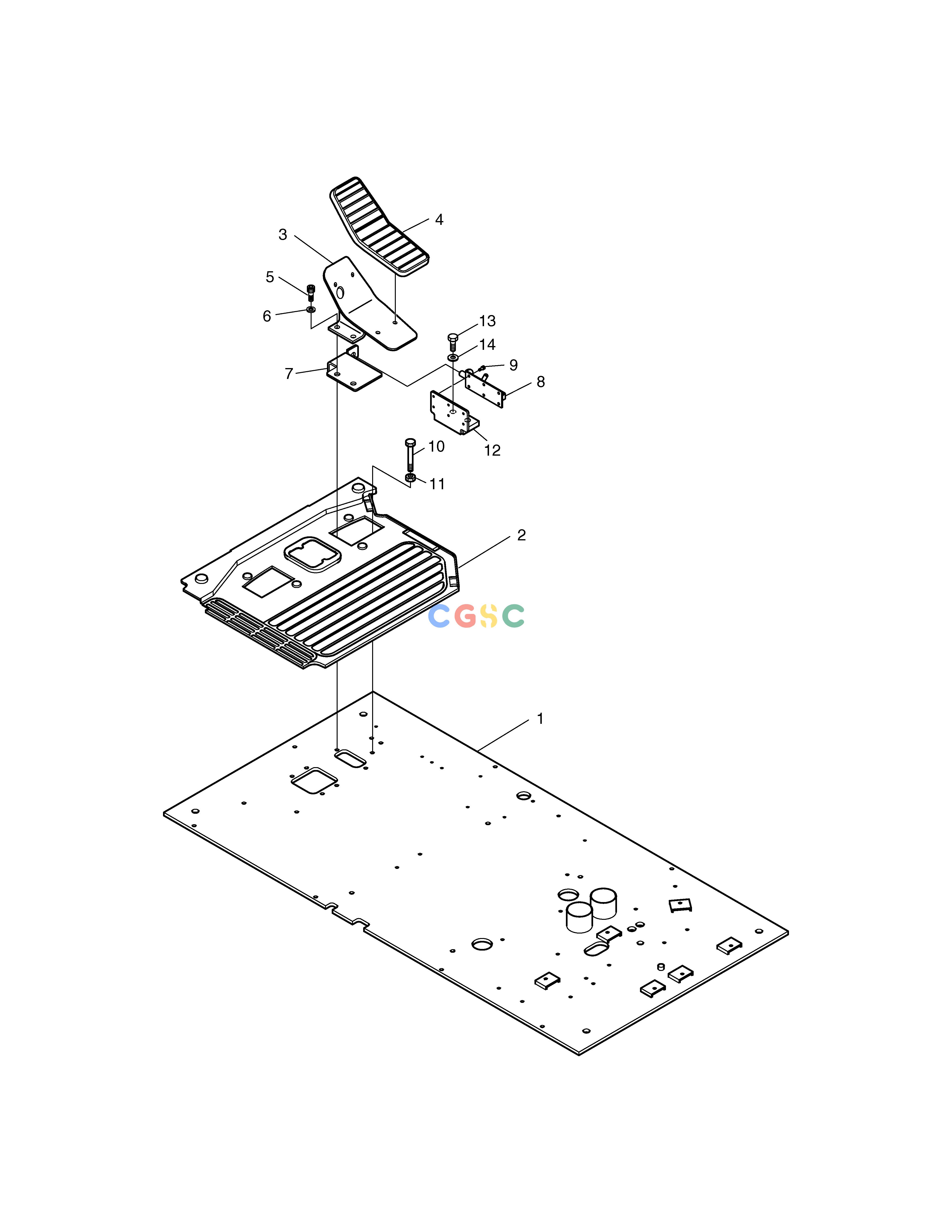 斗山零件查询FLOOR PLATE-PEDAL(BREAKER) SOLAR 290LC-V Doosan parts catalog online