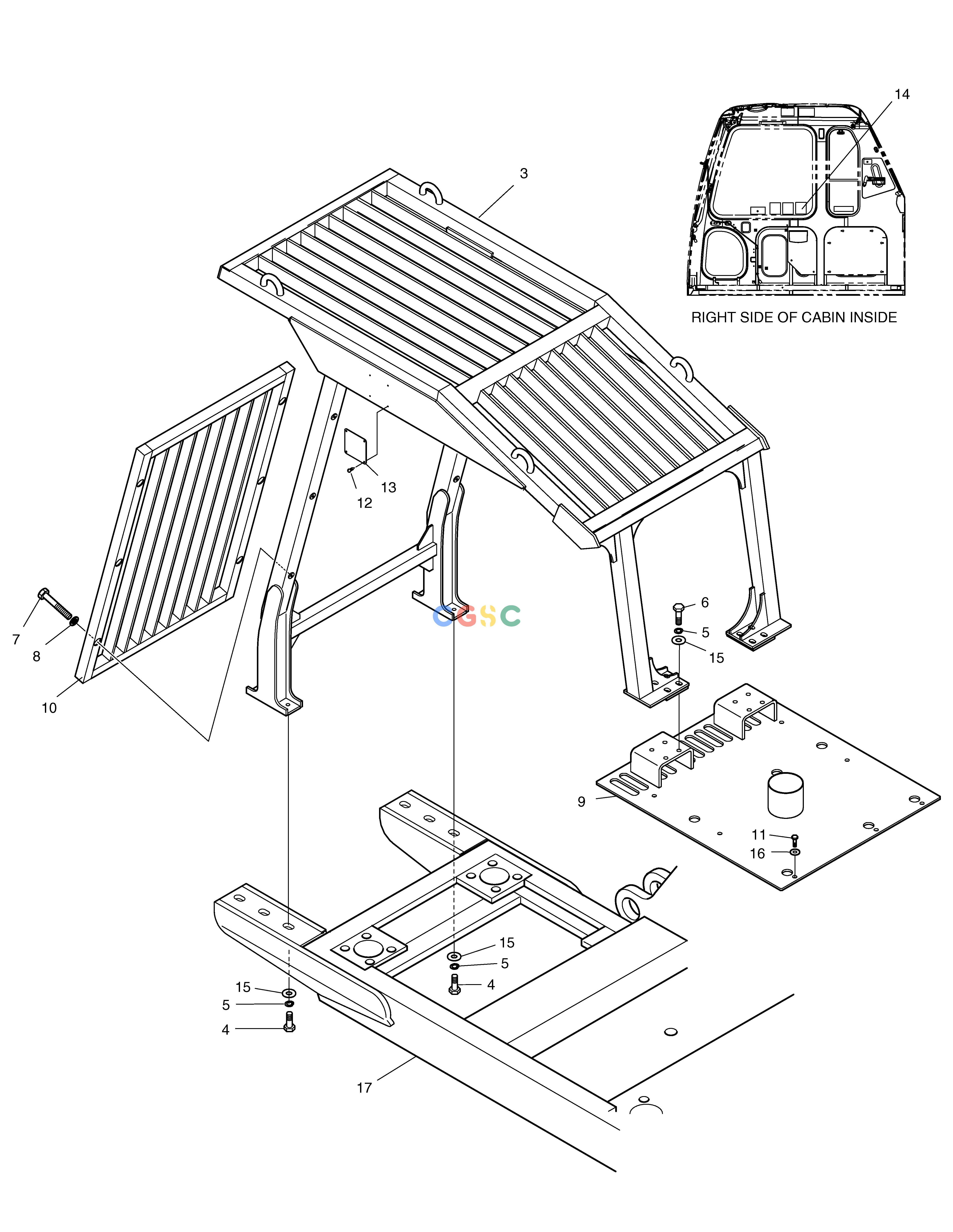 斗山零件查询F.O.P.S GUARD SOLAR 290LC-V Doosan parts catalog online