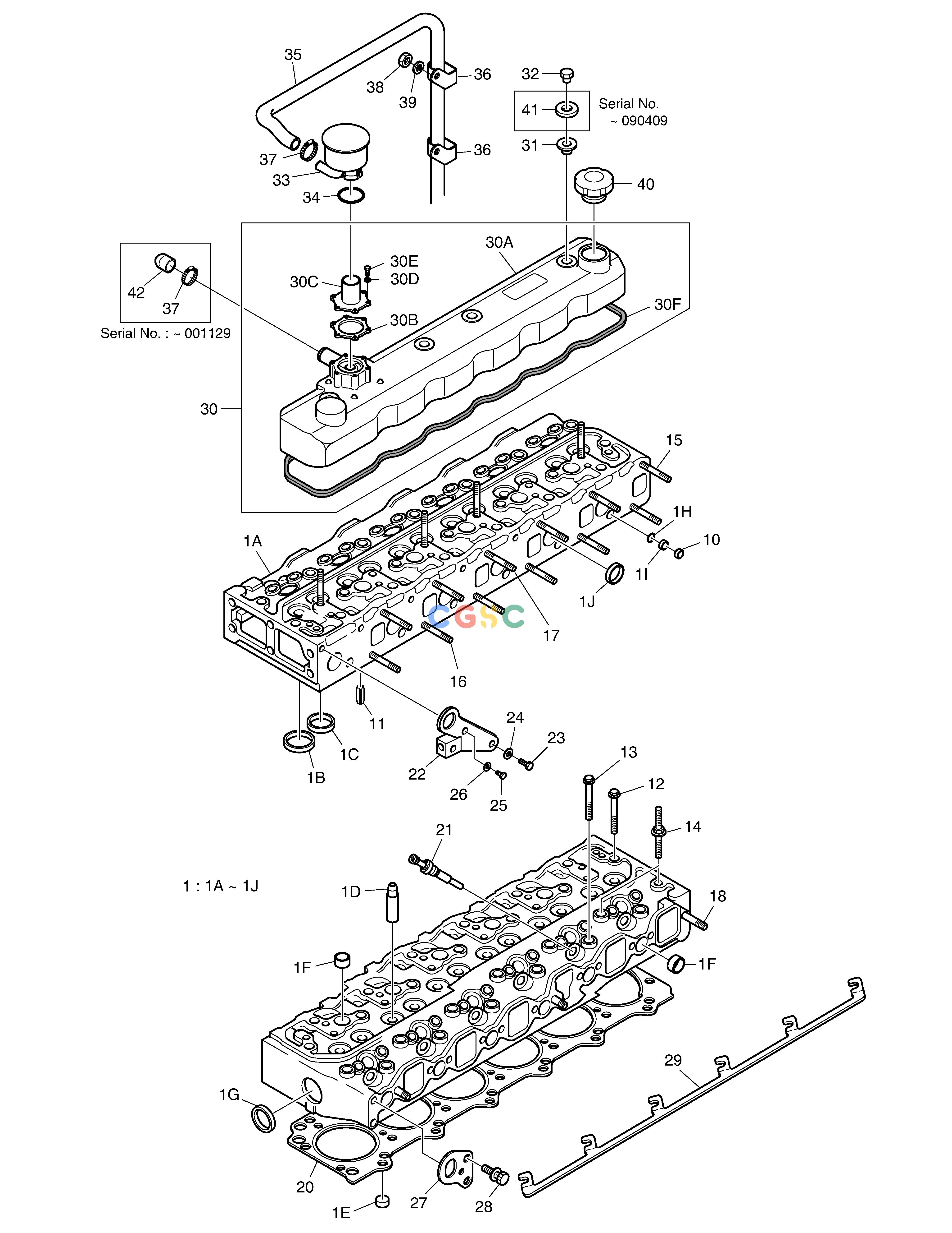 斗山零件查询CYLINDER HEAD SOLAR 220LC-V Doosan parts catalog online