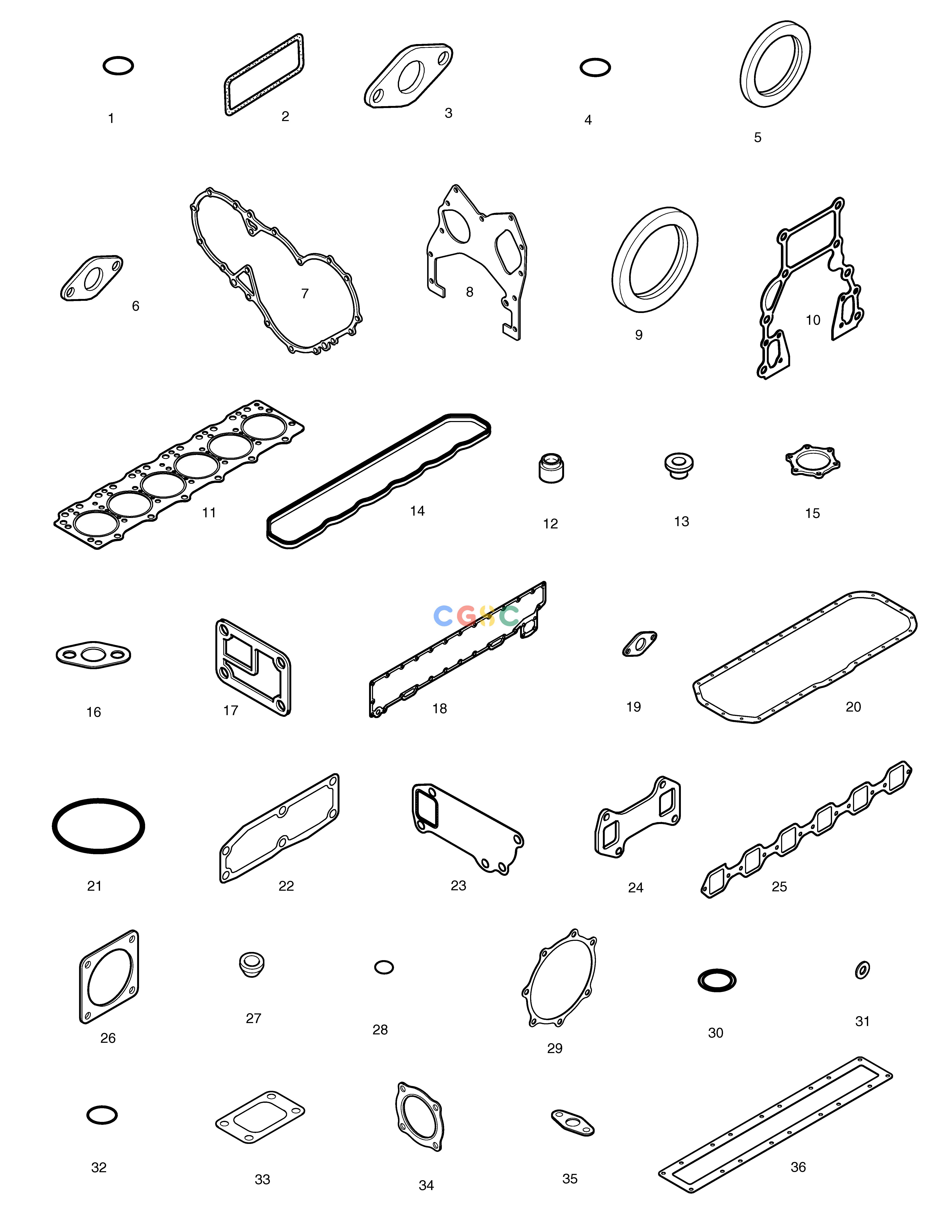 斗山零件查询OVER HAUL GASKET KIT-ALL SOLAR 220LC-V Doosan parts catalog online