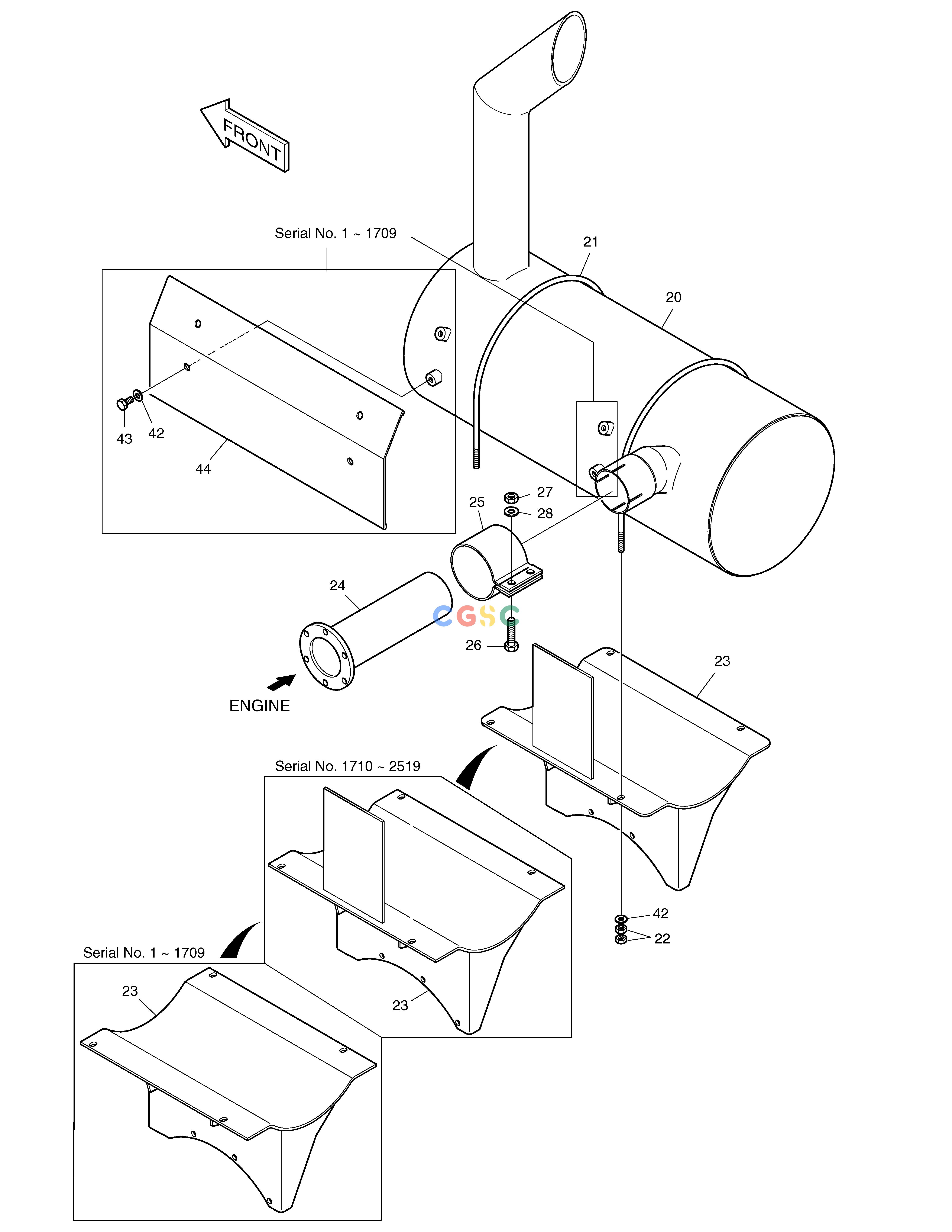 斗山零件查询MUFFLER SOLAR 220LC-V Doosan parts catalog online